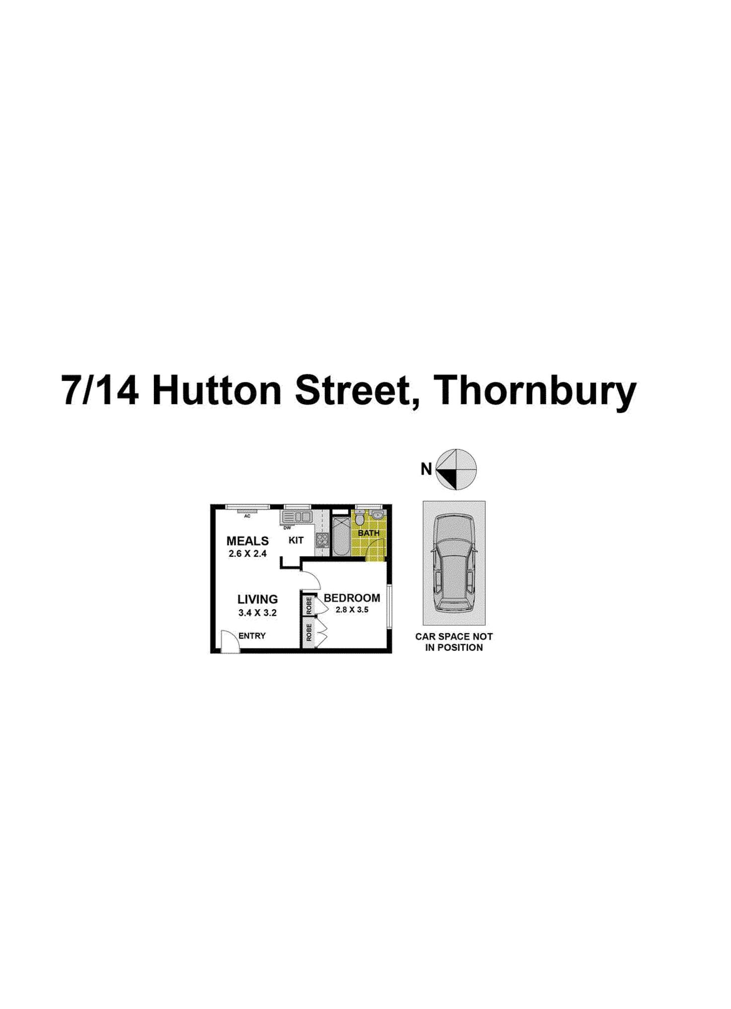 Floorplan of Homely unit listing, 7/14-16 Hutton Street, Thornbury VIC 3071