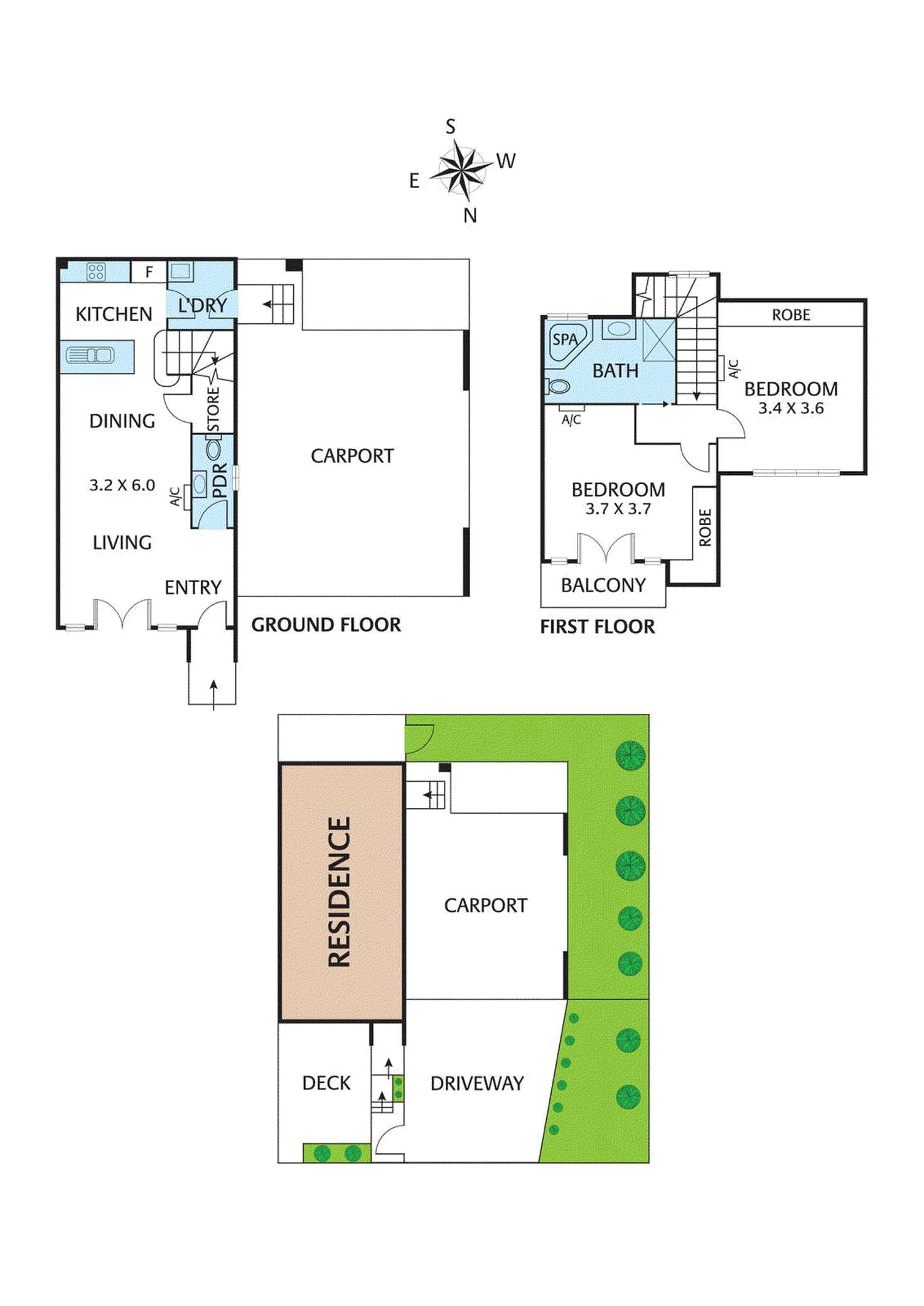 Floorplan of Homely townhouse listing, 1B Dunloe Avenue, Mont Albert North VIC 3129