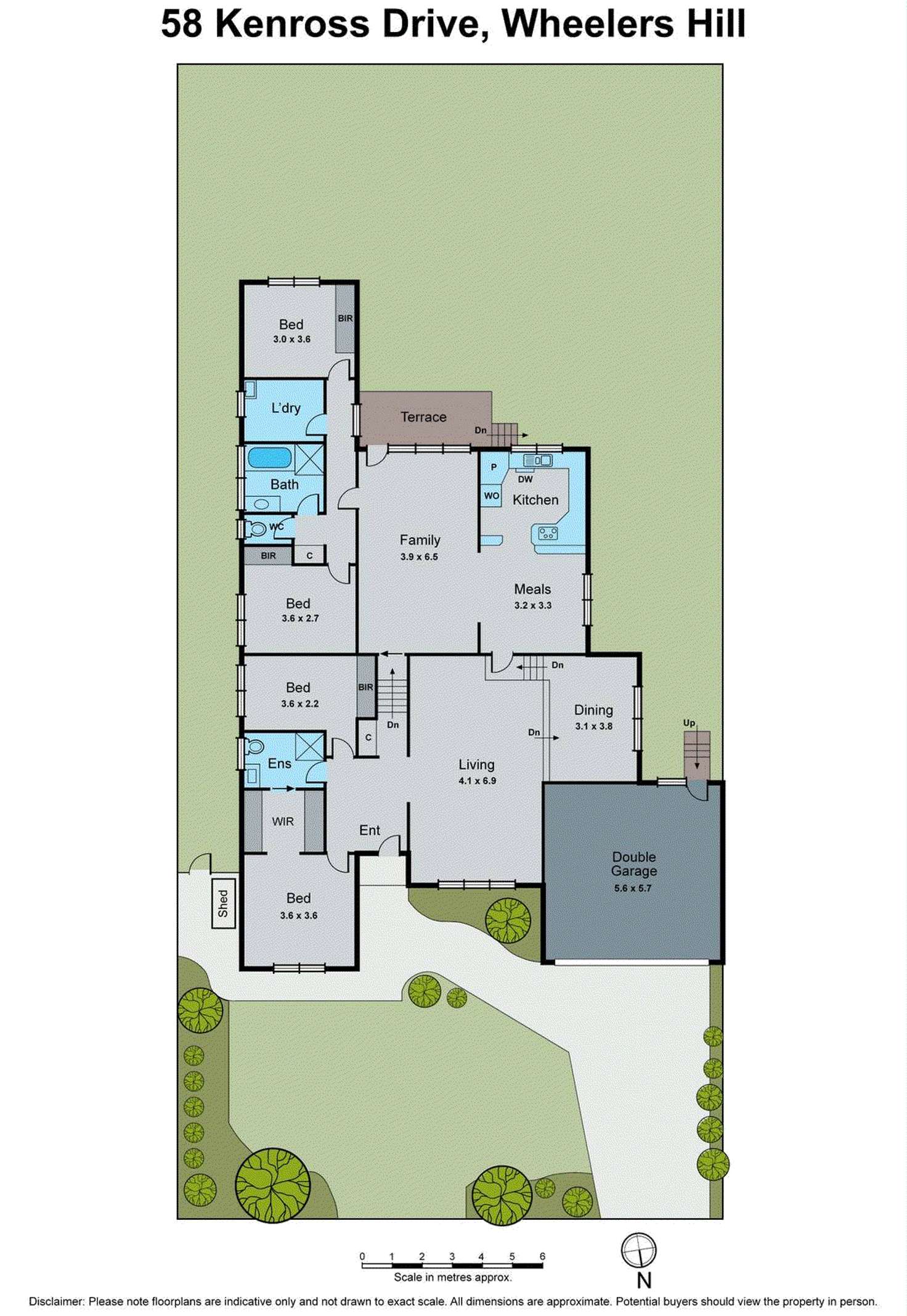 Floorplan of Homely house listing, 58 Kenross Drive, Wheelers Hill VIC 3150
