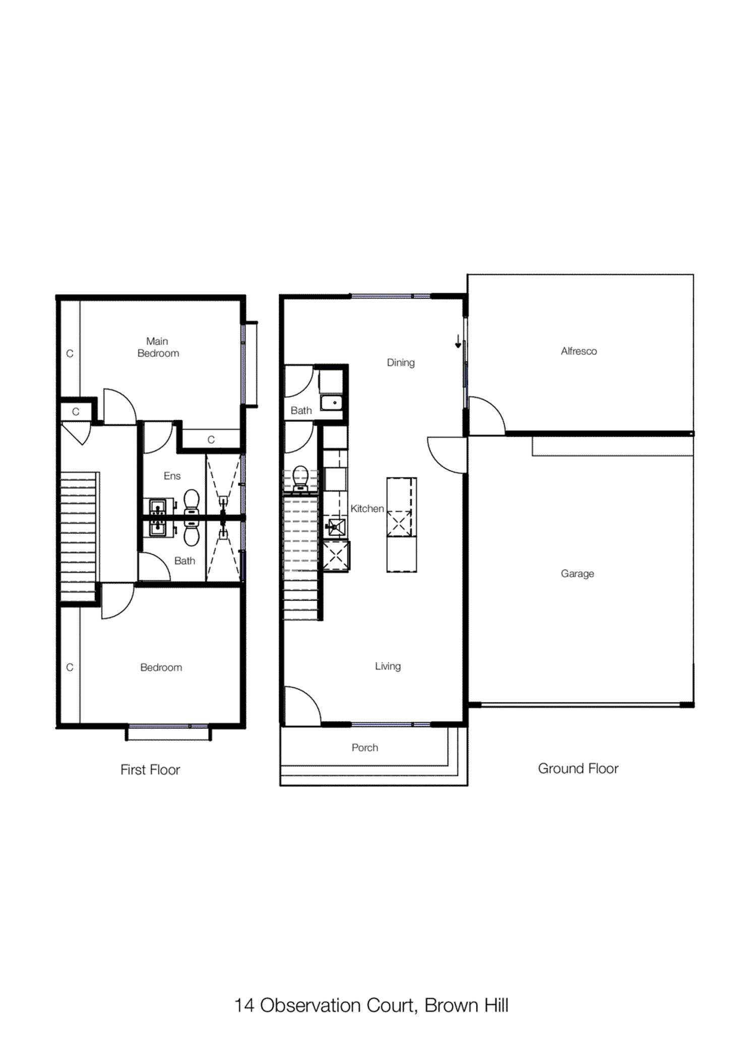 Floorplan of Homely house listing, 14 Observation Court, Brown Hill VIC 3350