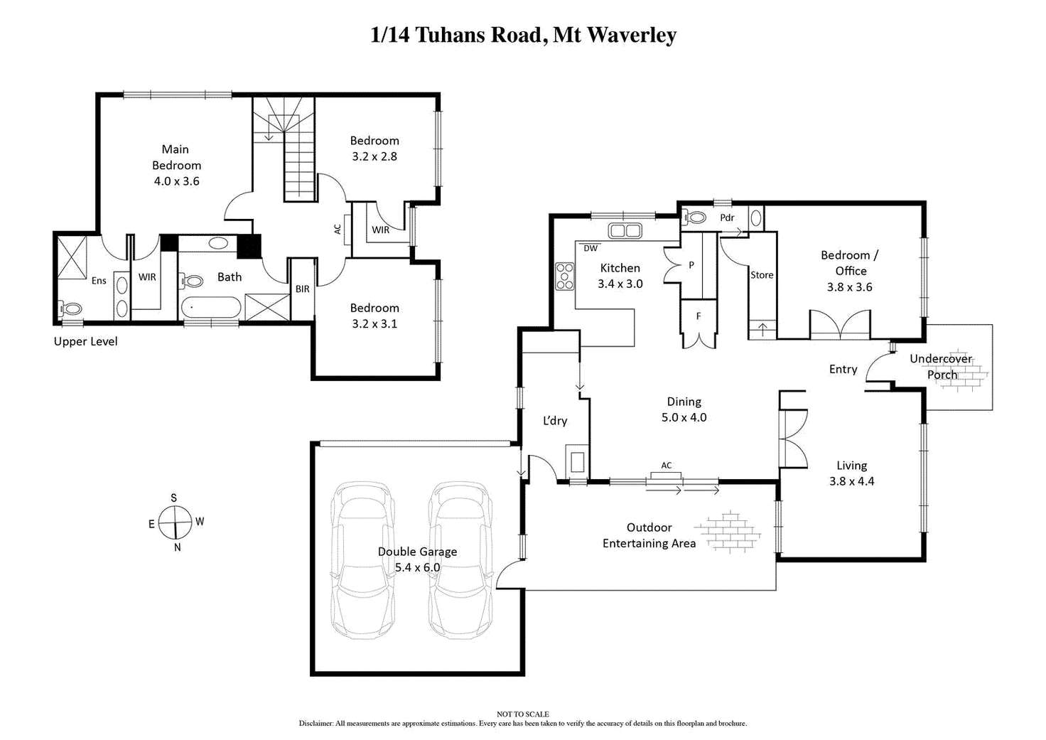 Floorplan of Homely townhouse listing, 1/14 Tuhans Road, Mount Waverley VIC 3149