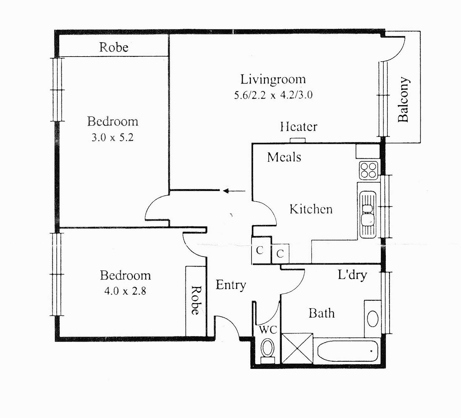 Floorplan of Homely apartment listing, 5/11 Scott Street, Elwood VIC 3184