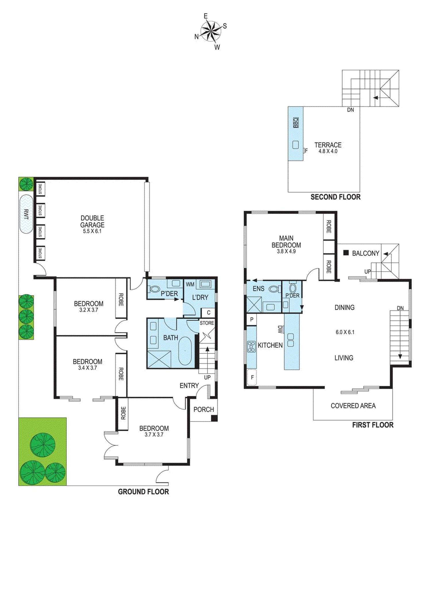 Floorplan of Homely townhouse listing, 2/128 Bluff Road, Black Rock VIC 3193