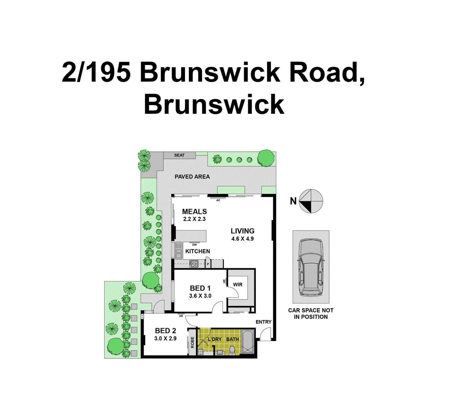 Floorplan of Homely apartment listing, 2/195 Brunswick Road, Brunswick VIC 3056