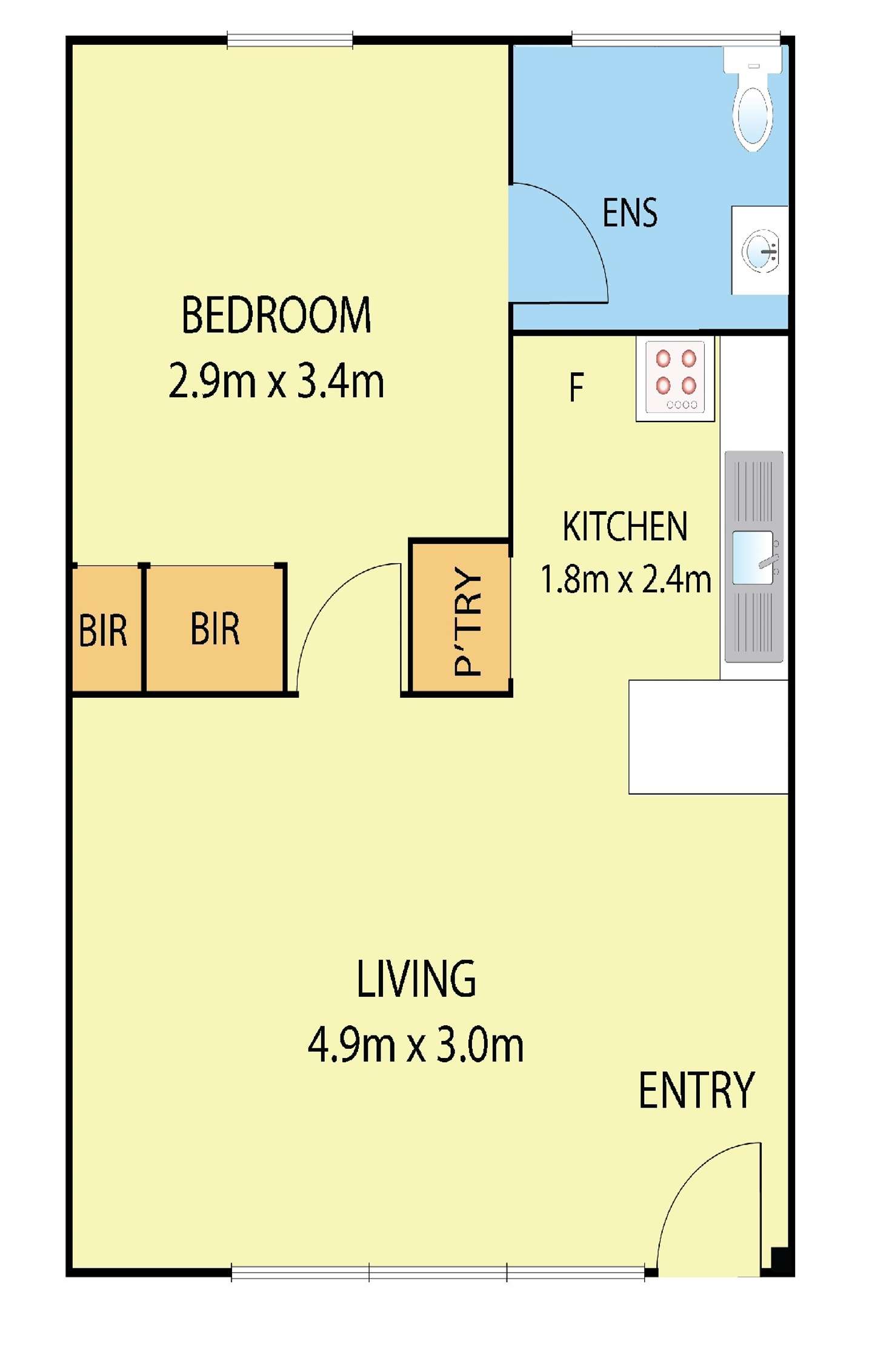Floorplan of Homely apartment listing, 2/48 Kneen Street, Fitzroy North VIC 3068