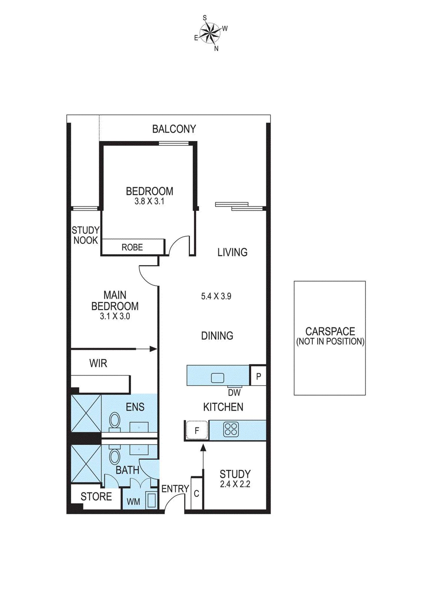 Floorplan of Homely apartment listing, 108/284 - 286 Highett Road, Highett VIC 3190