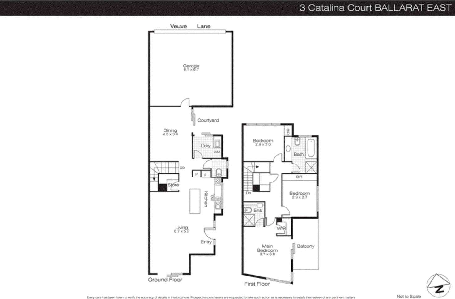 Floorplan of Homely house listing, 3 Catalina Court, Ballarat East VIC 3350