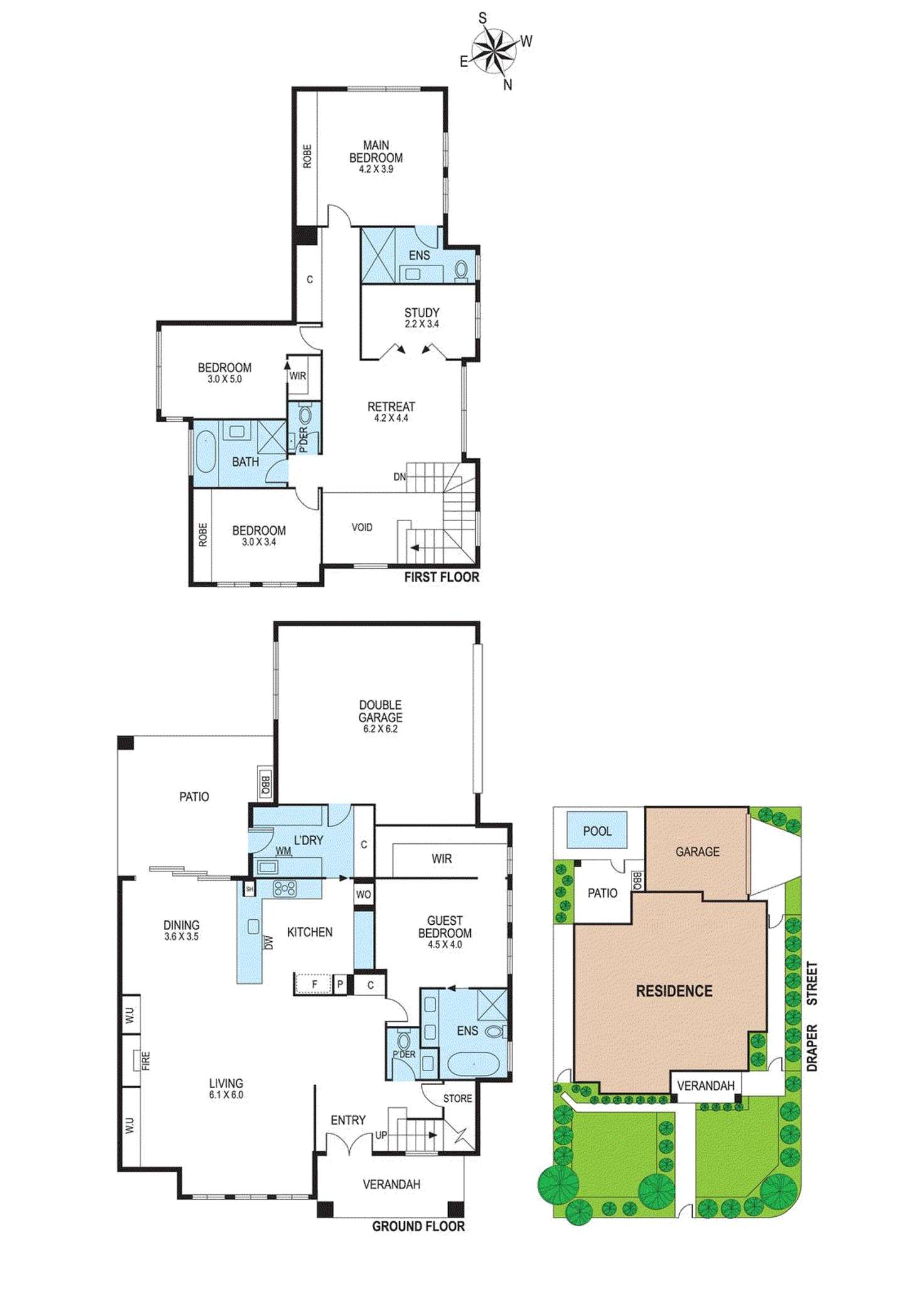 Floorplan of Homely house listing, 22 Walnut Street, Ormond VIC 3204