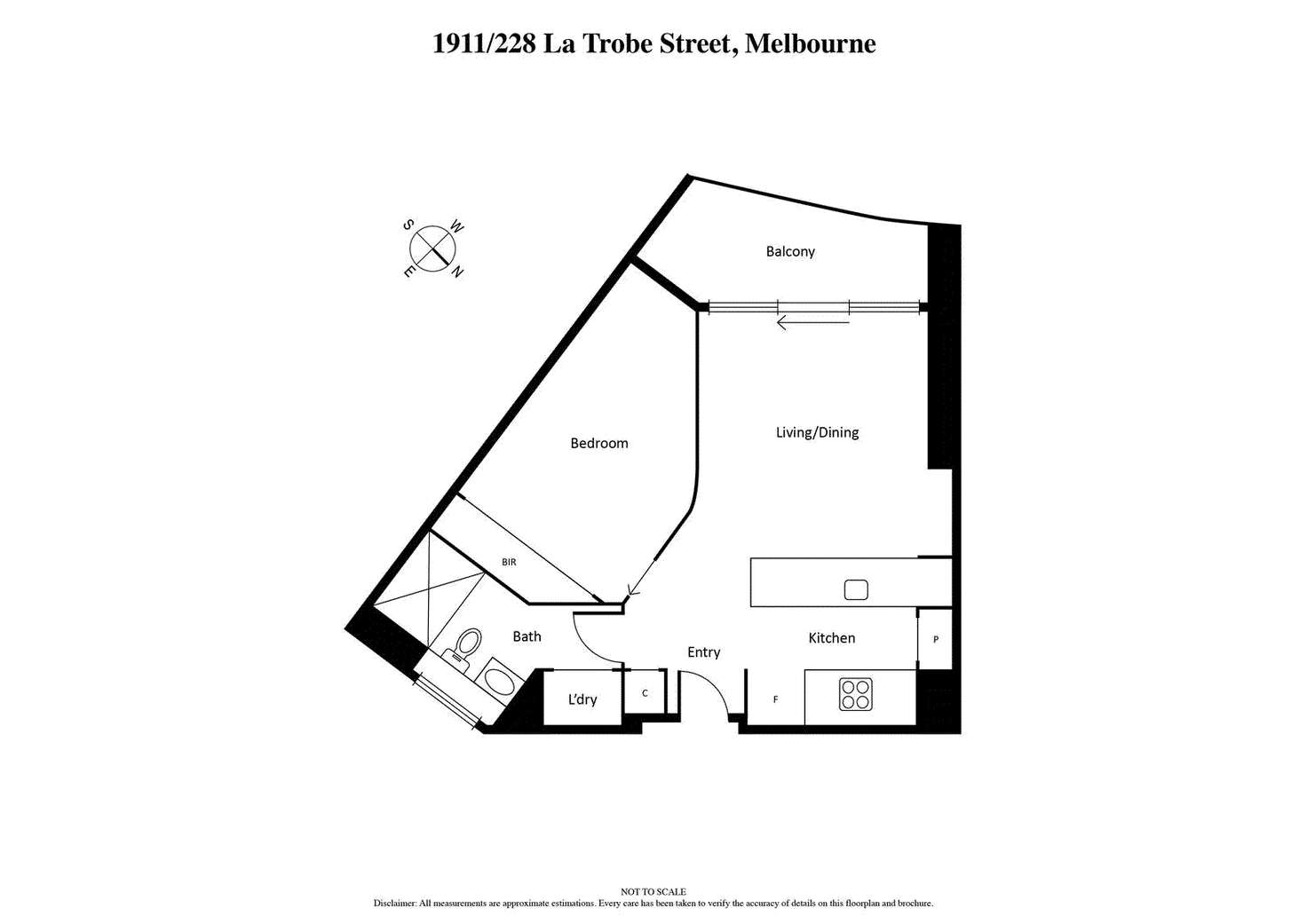 Floorplan of Homely apartment listing, 1911/228 La Trobe Street, Melbourne VIC 3000