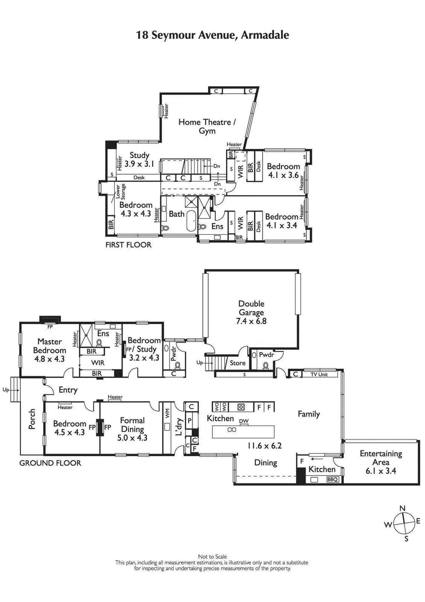 Floorplan of Homely house listing, 18 Seymour Avenue, Armadale VIC 3143