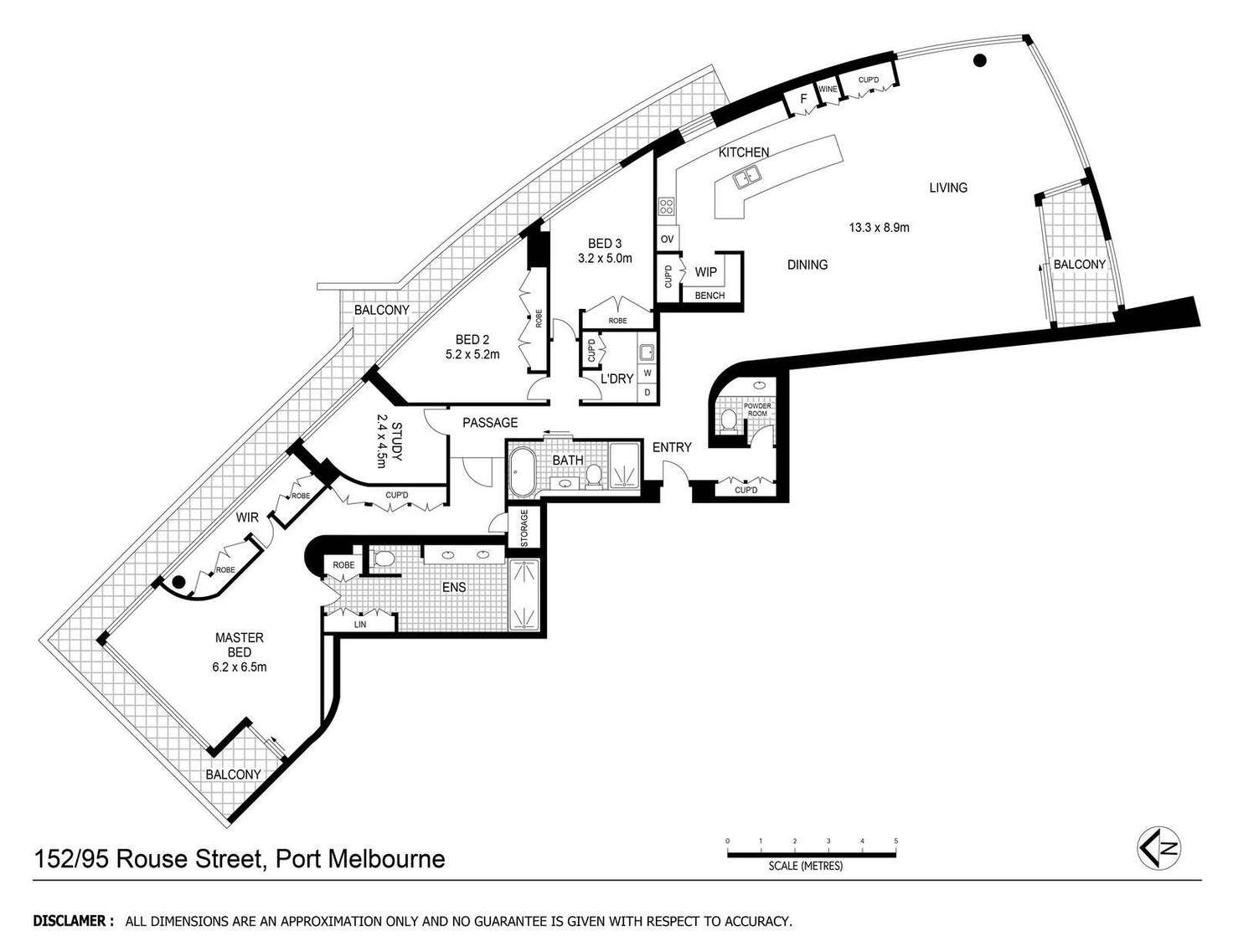 Floorplan of Homely apartment listing, 152/95 Rouse Street, Port Melbourne VIC 3207