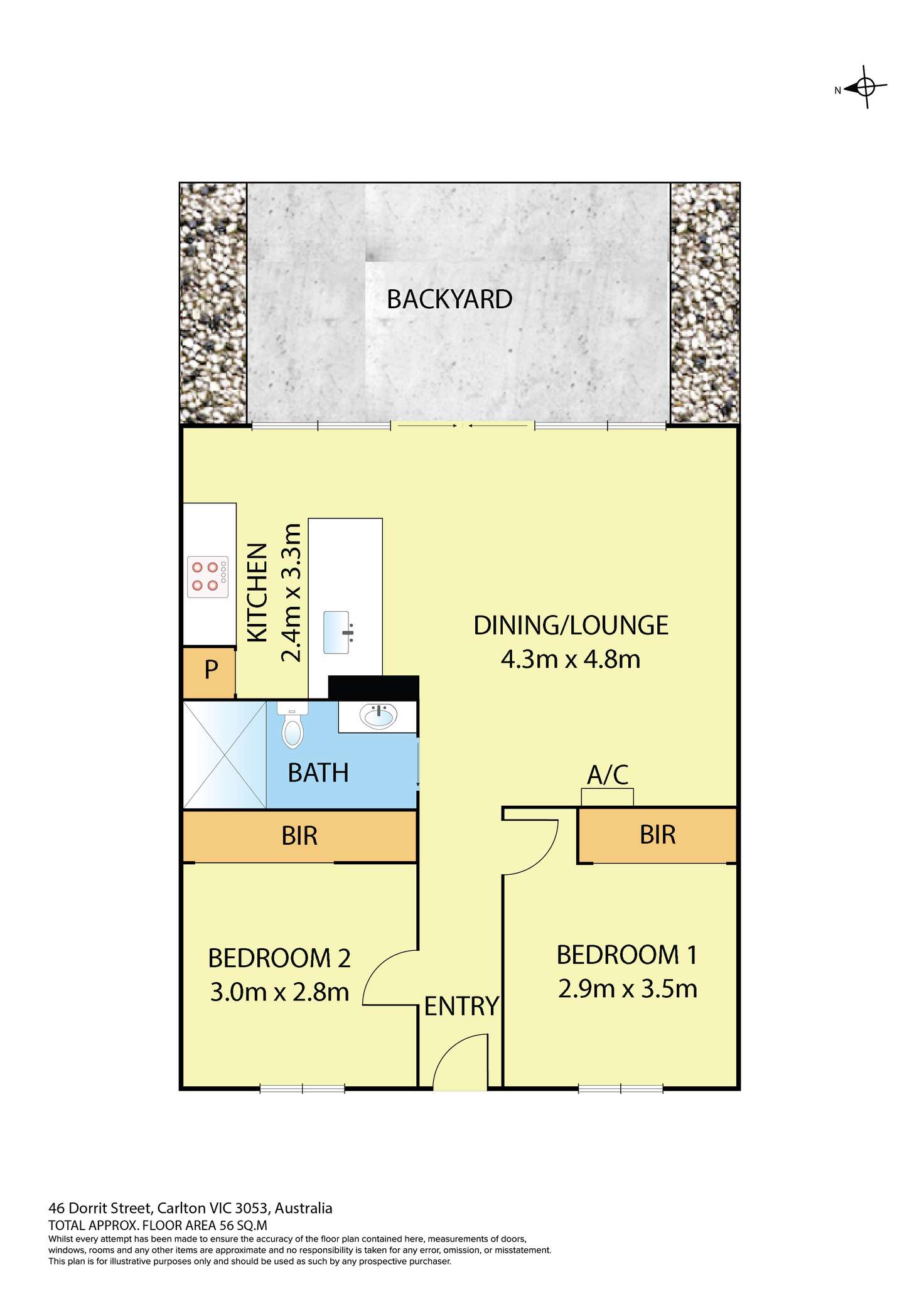 Floorplan of Homely house listing, 46 Dorrit Street, Carlton VIC 3053