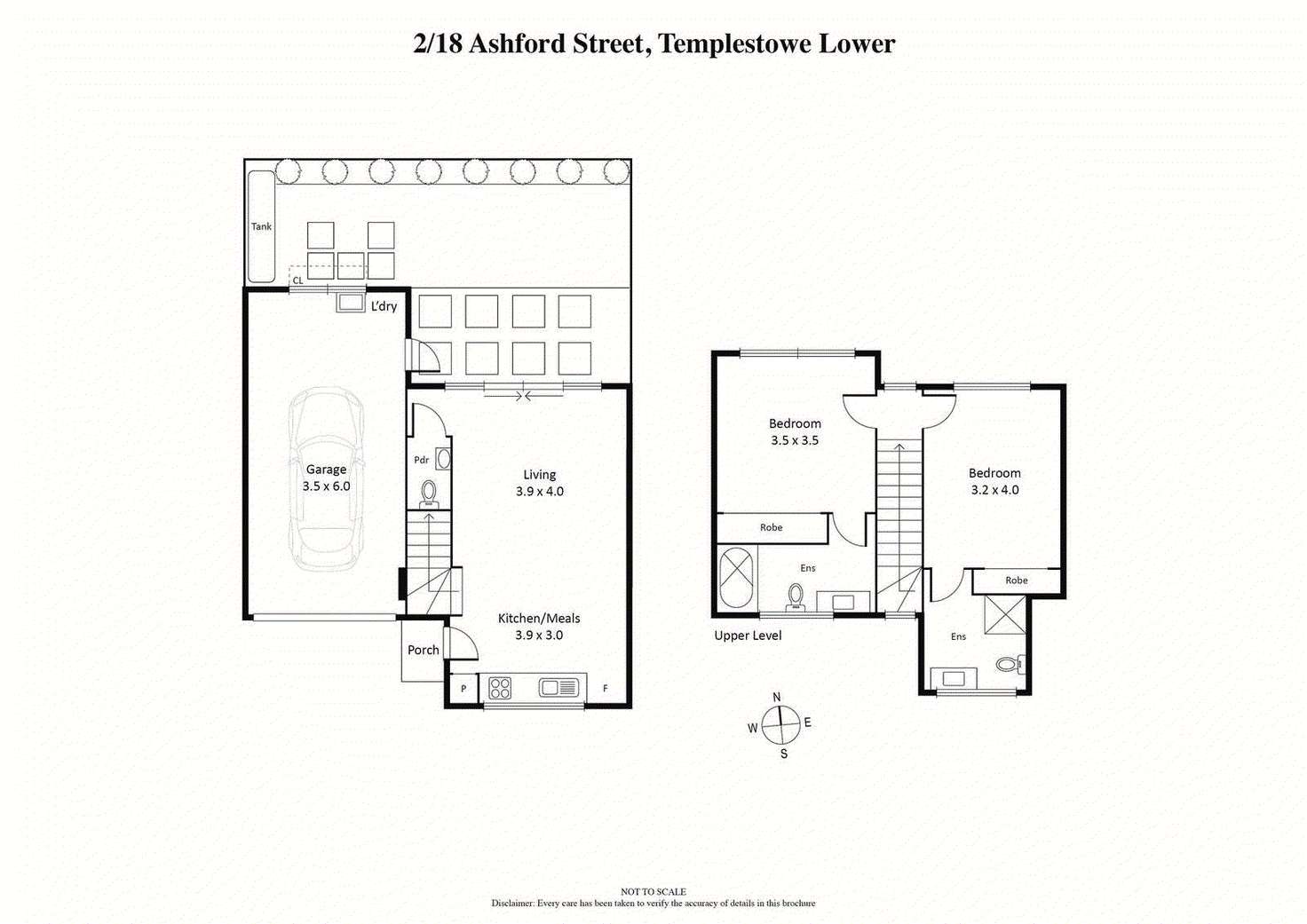 Floorplan of Homely townhouse listing, 2/18 Ashford Street, Templestowe Lower VIC 3107