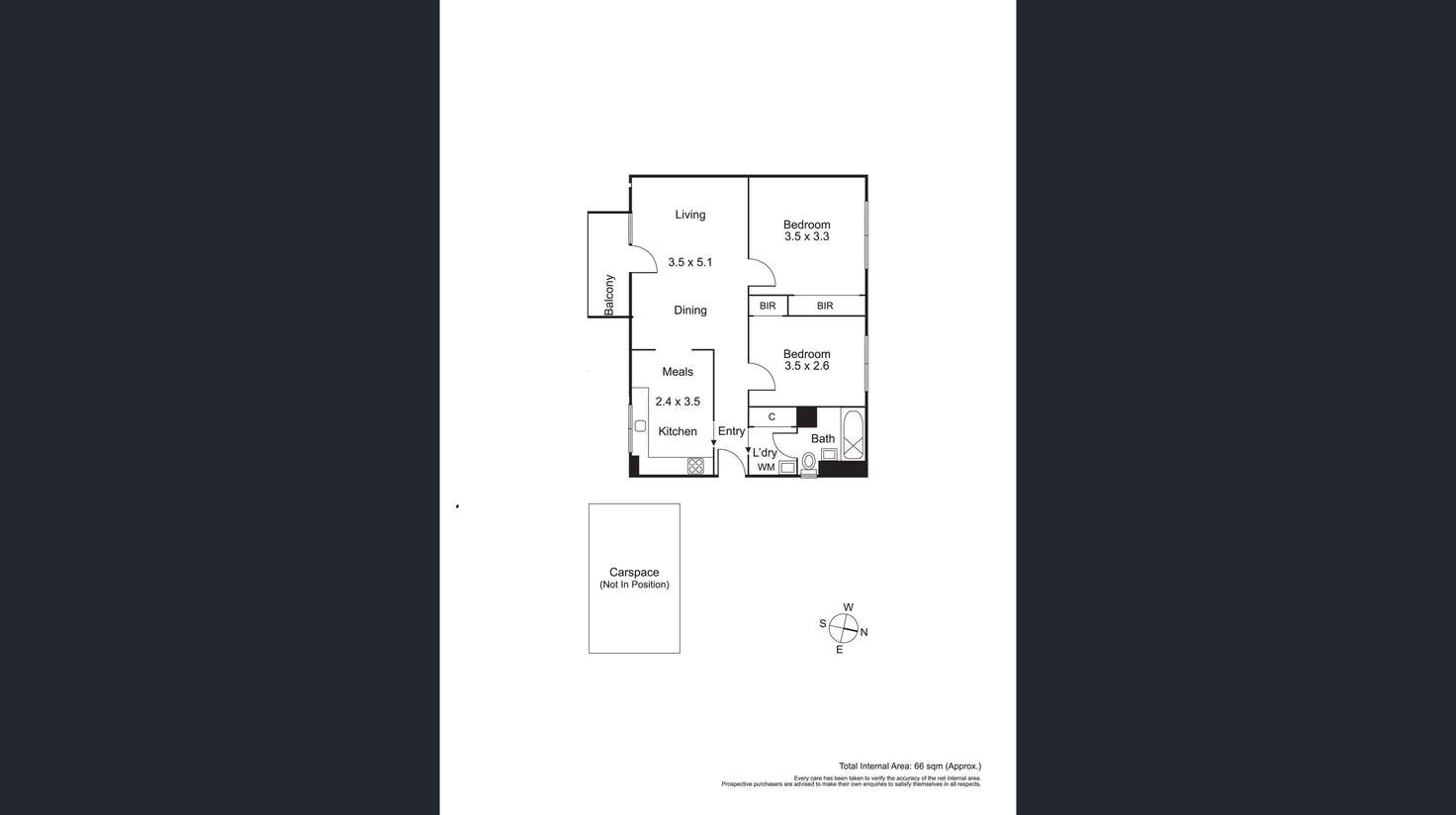 Floorplan of Homely apartment listing, 15/159 Curzon Street, North Melbourne VIC 3051