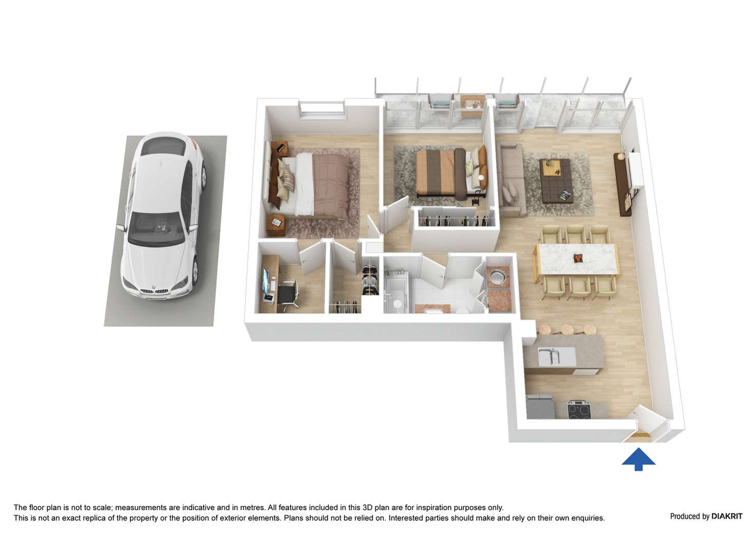 Floorplan of Homely apartment listing, 806/38 Bank Street, South Melbourne VIC 3205