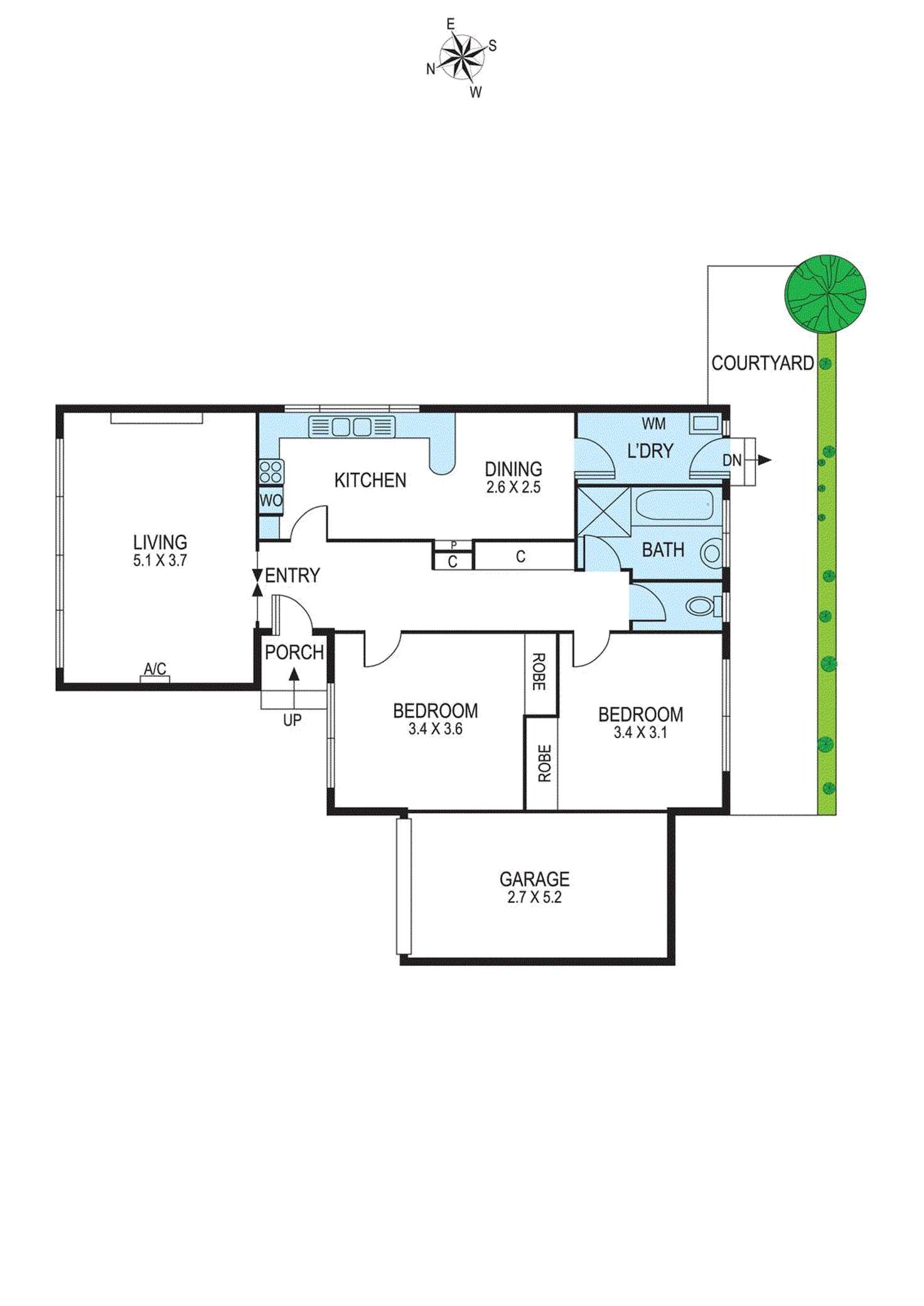 Floorplan of Homely unit listing, 2/26 Royal Avenue, Glen Huntly VIC 3163