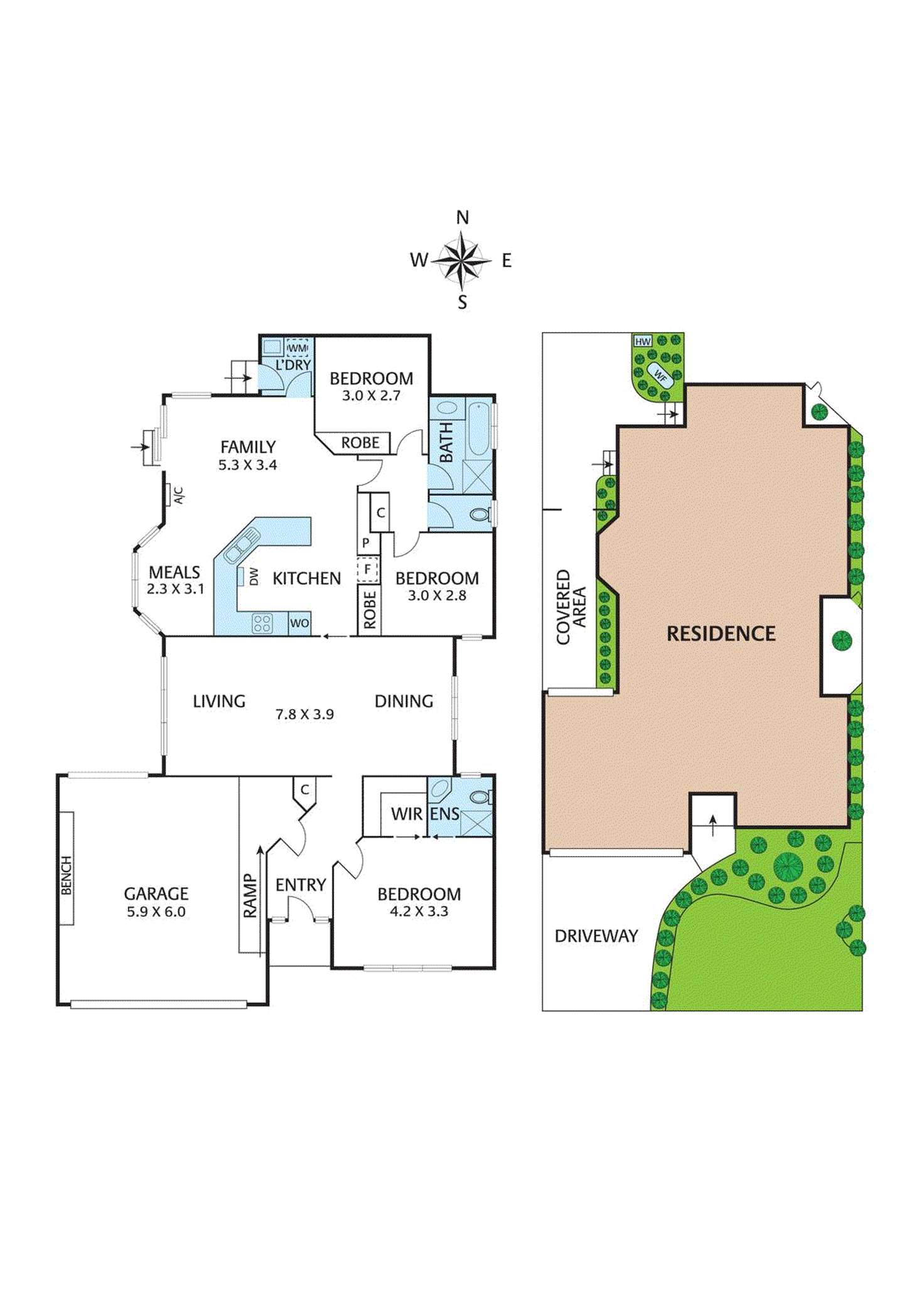 Floorplan of Homely townhouse listing, 1/64 Coorie Crescent, Rosanna VIC 3084