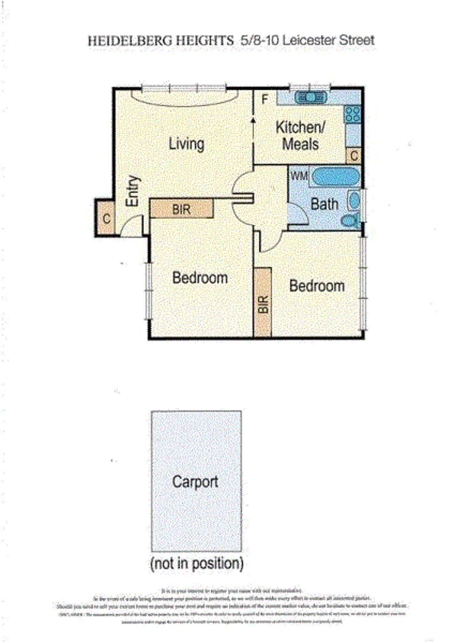 Floorplan of Homely apartment listing, 5/8-10 Leicester Street, Heidelberg Heights VIC 3081