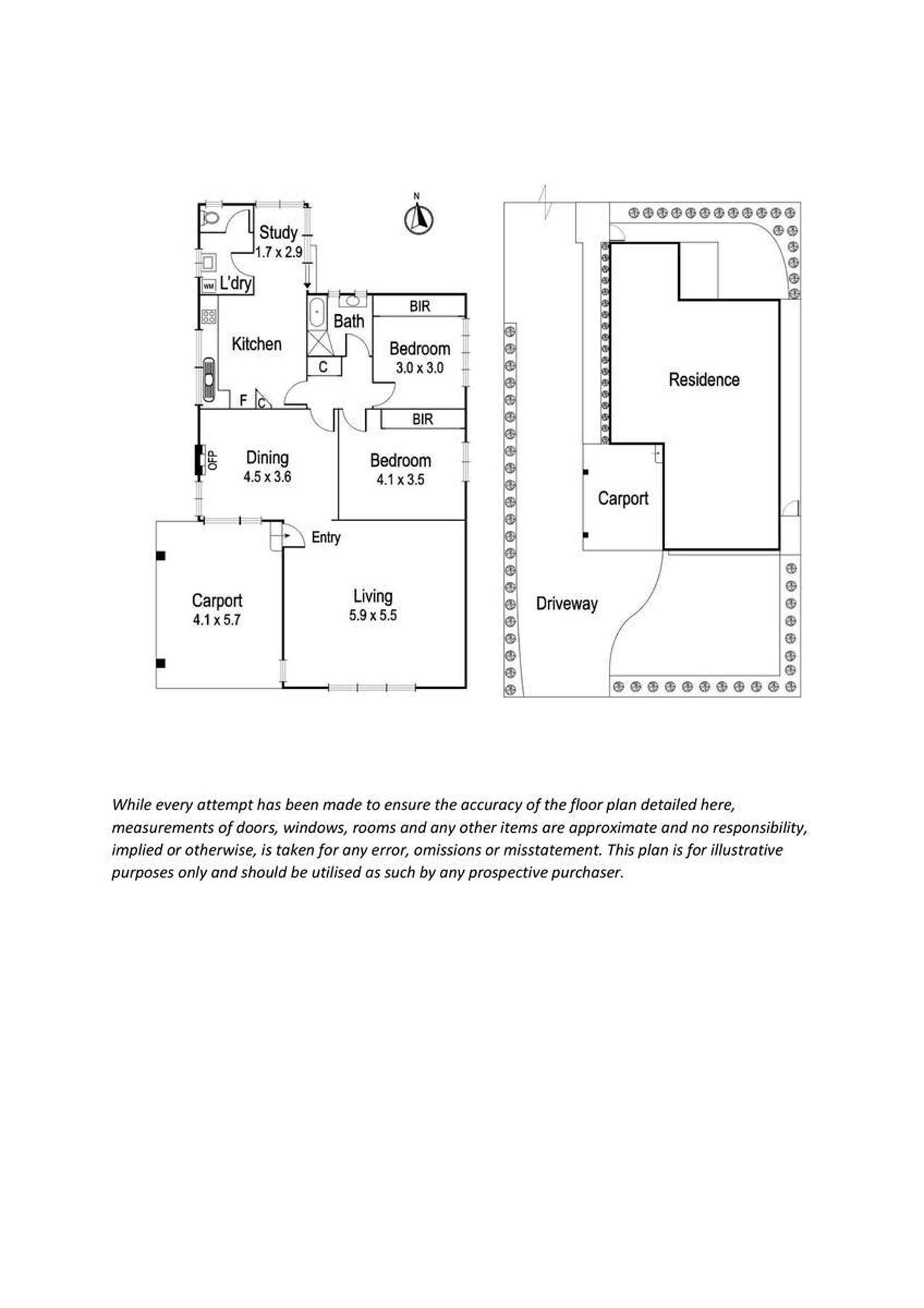 Floorplan of Homely unit listing, 1/51 Southern Road, Heidelberg Heights VIC 3081