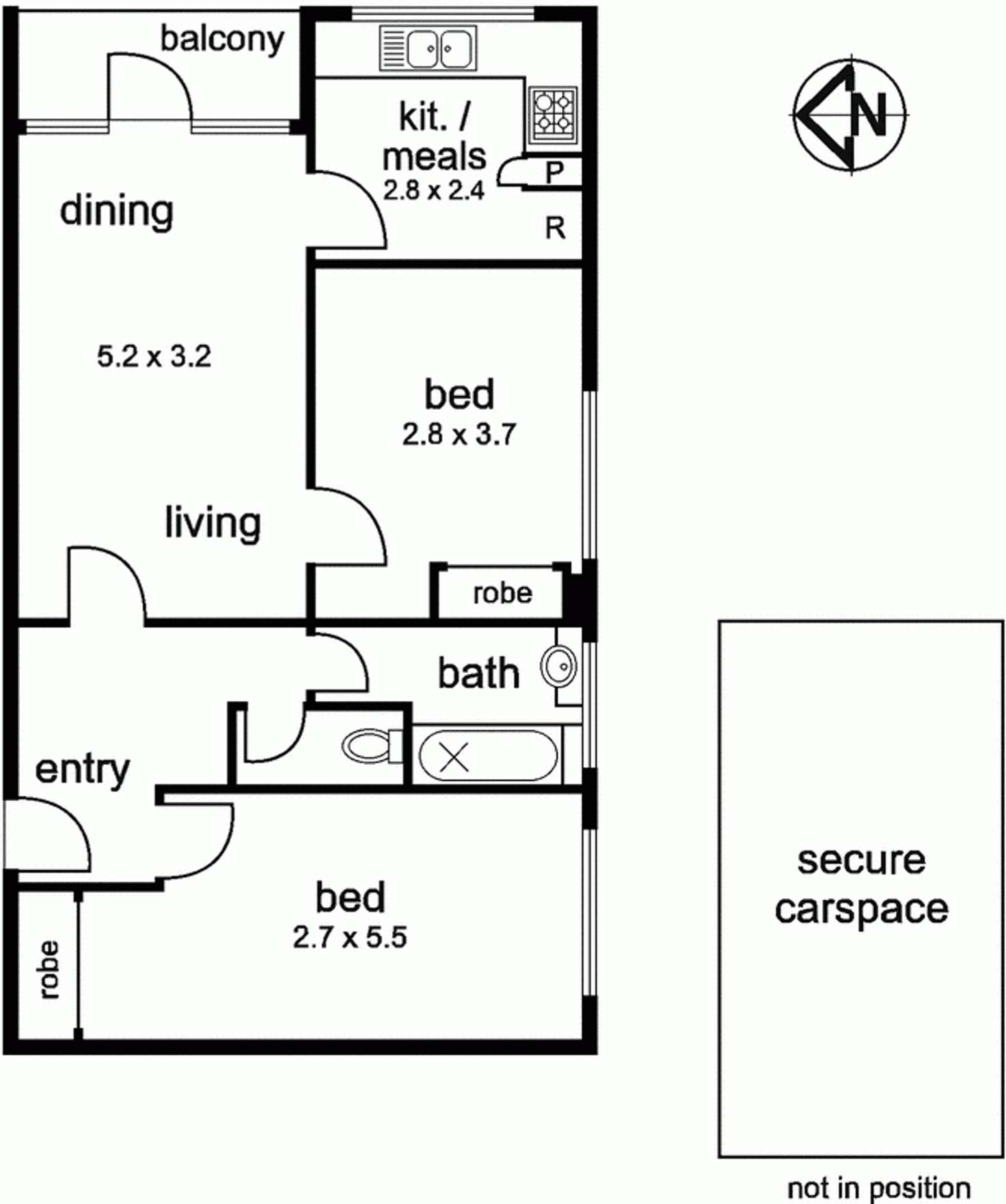 Floorplan of Homely apartment listing, 7/56 Arthur Street, Fairfield VIC 3078