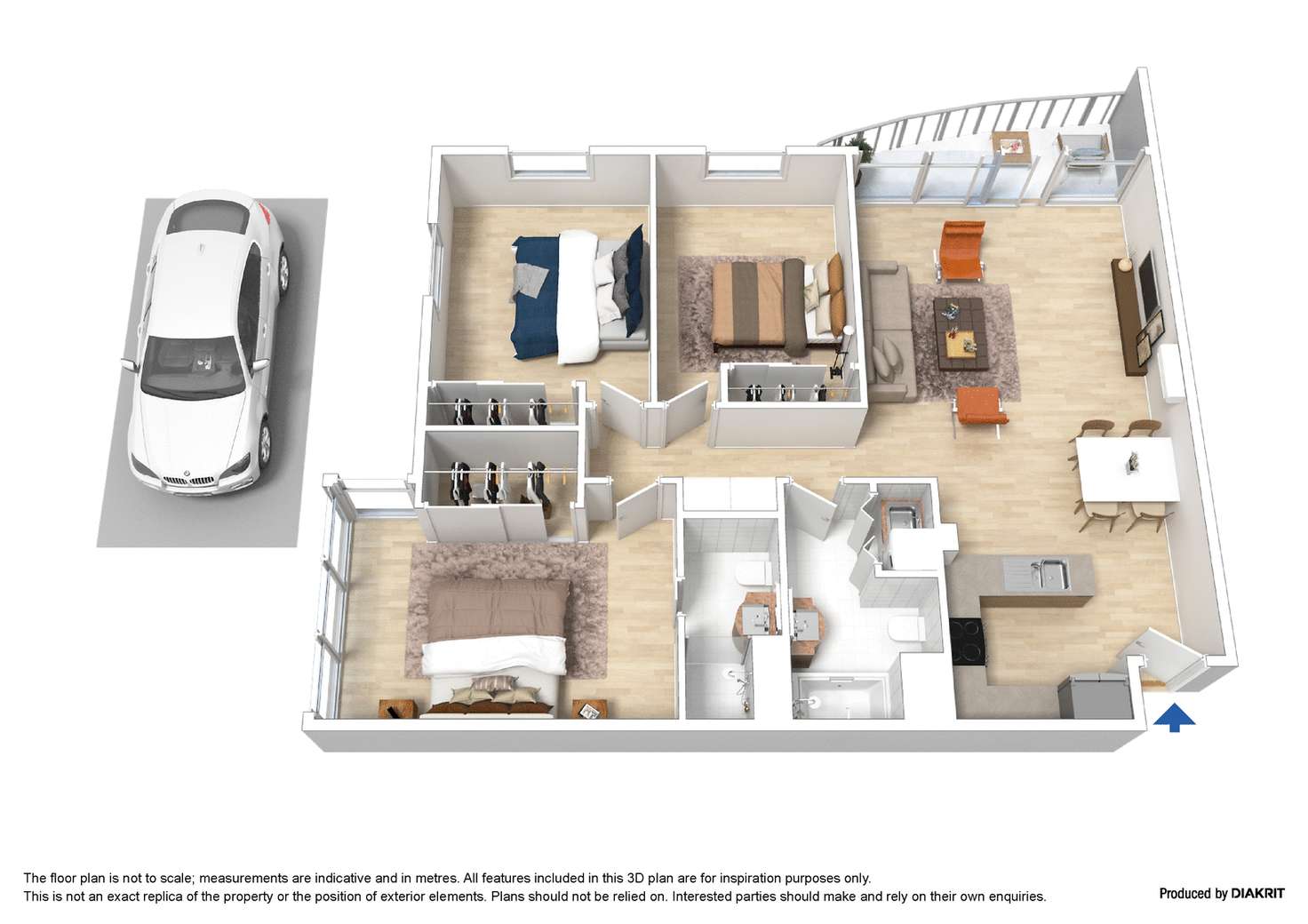 Floorplan of Homely apartment listing, 910/28 Bank Street, South Melbourne VIC 3205