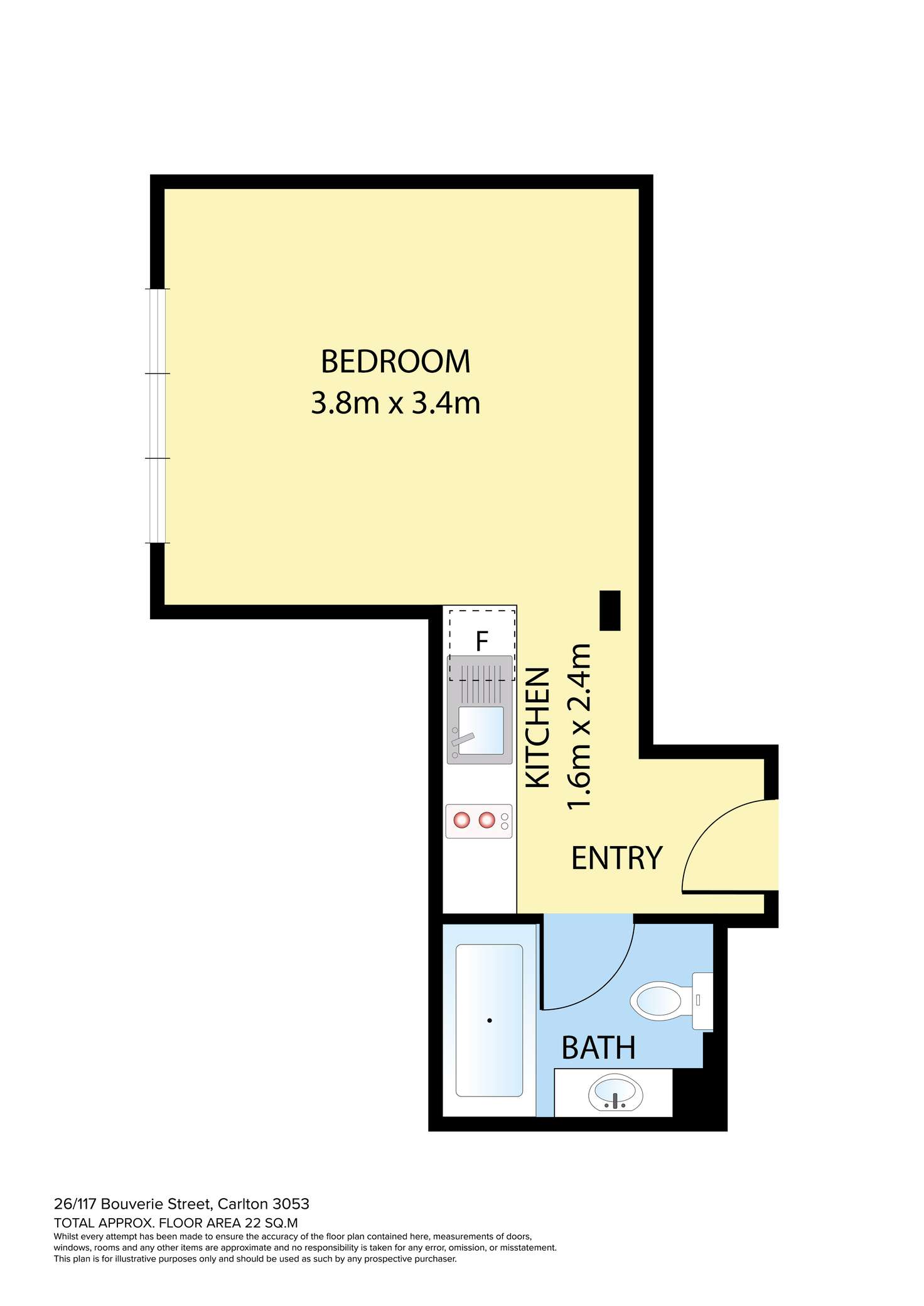 Floorplan of Homely apartment listing, 26/117-121 Bouverie Street, Carlton North VIC 3054