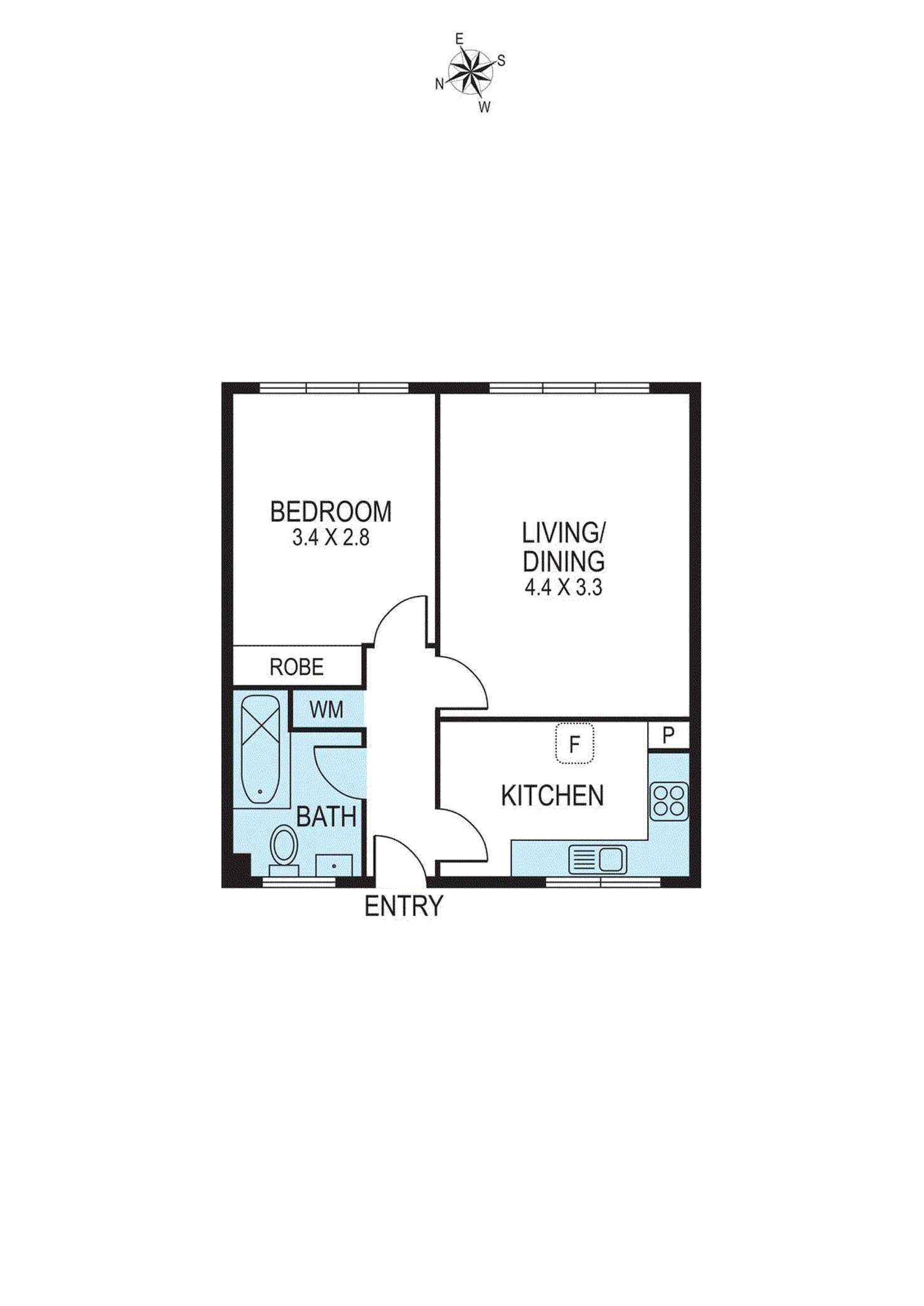 Floorplan of Homely apartment listing, 8/16 Jersey Parade, Carnegie VIC 3163
