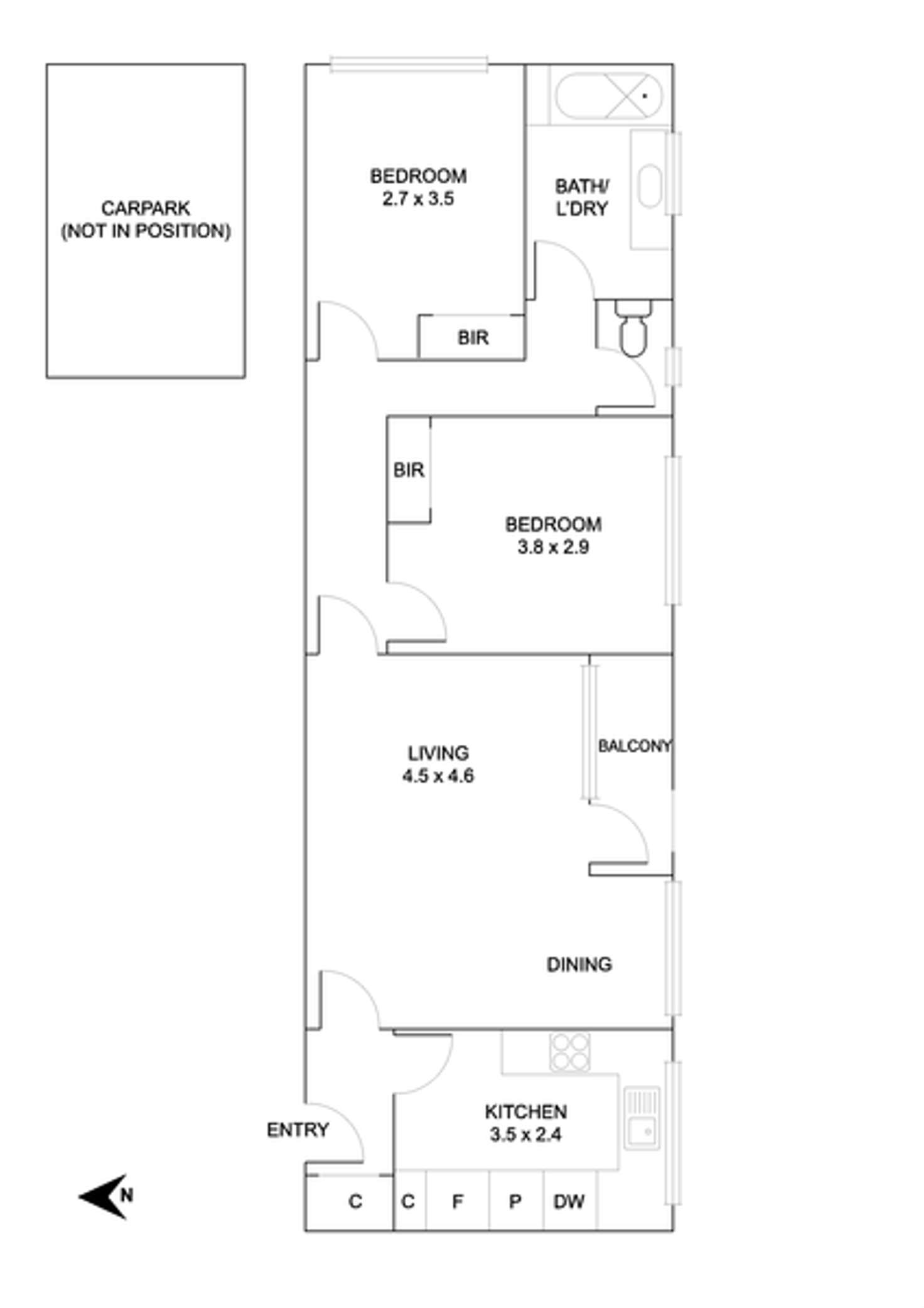 Floorplan of Homely apartment listing, 6/75 Hawdon Street, Heidelberg VIC 3084