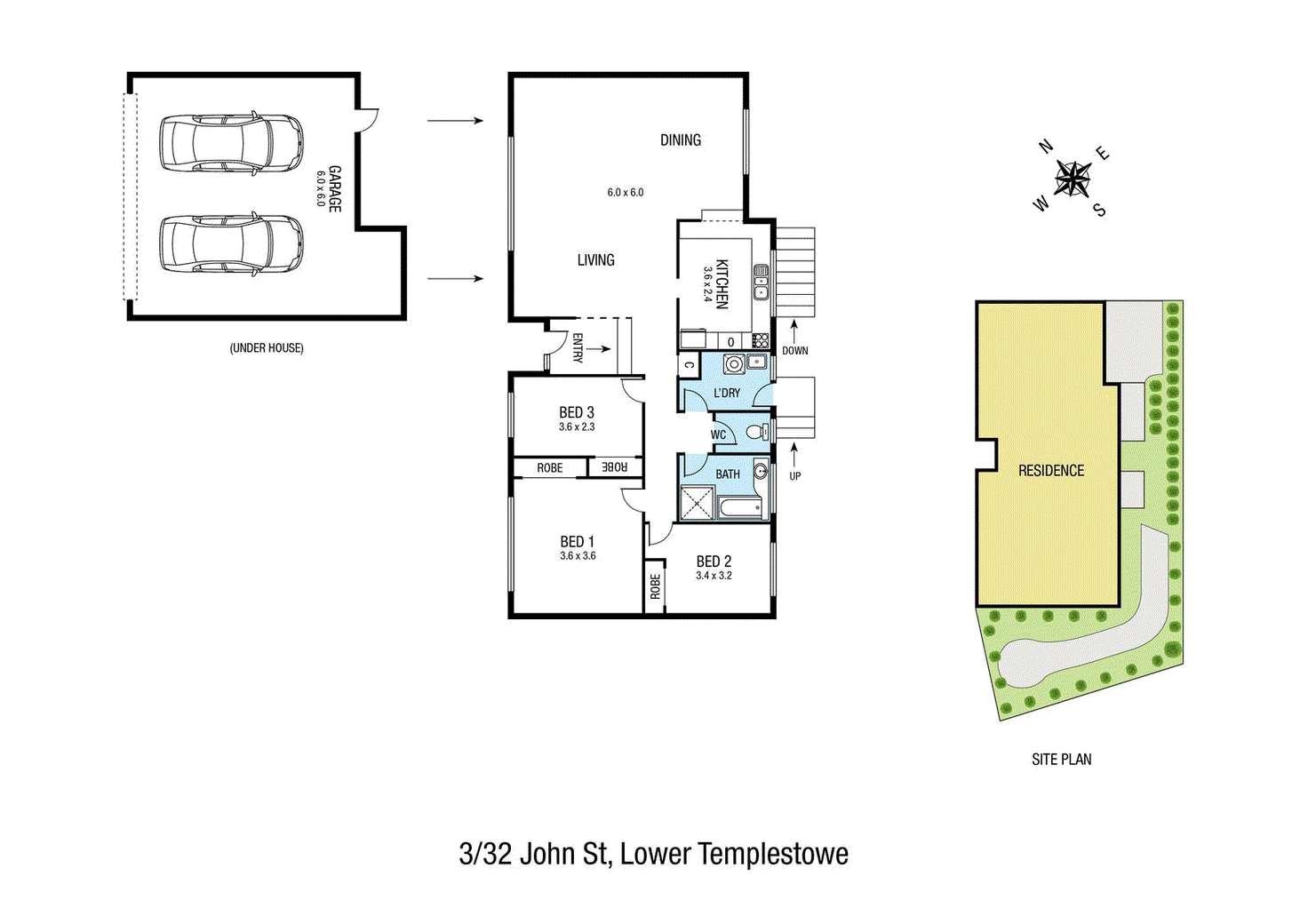 Floorplan of Homely unit listing, 3/32 John Street, Templestowe Lower VIC 3107