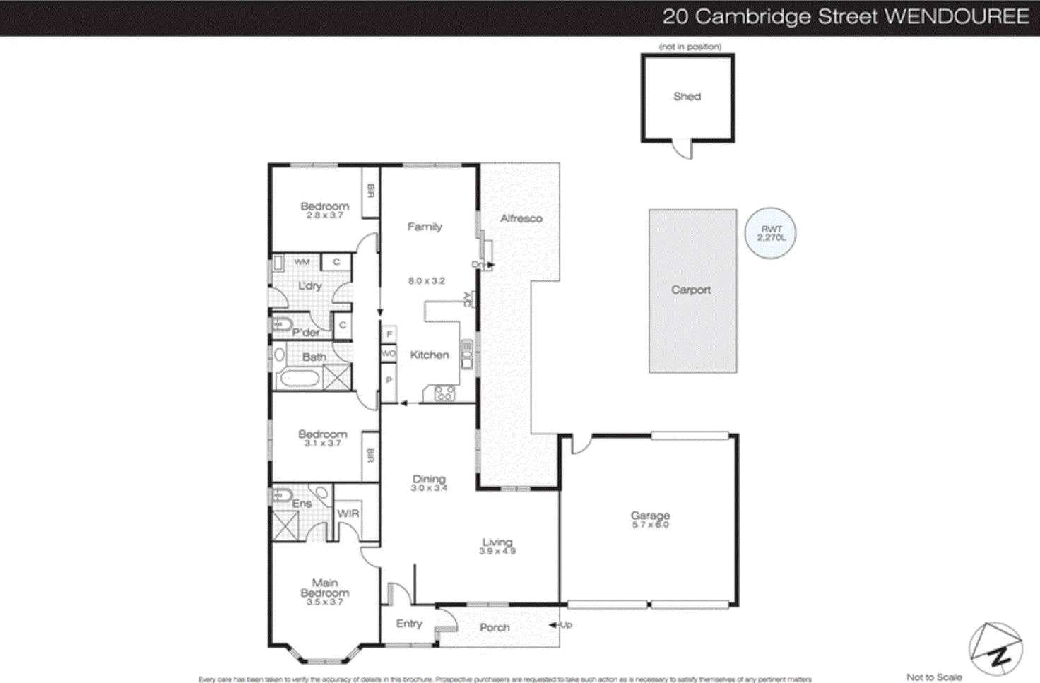 Floorplan of Homely house listing, 20 Cambridge Street, Wendouree VIC 3355