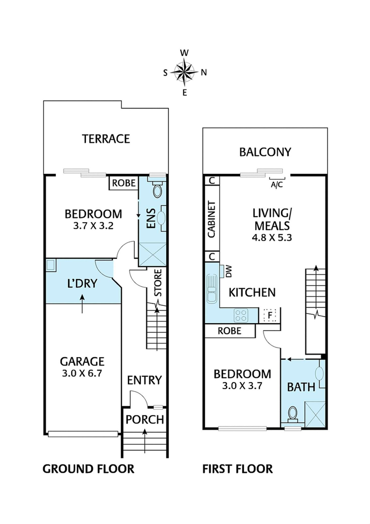 Floorplan of Homely house listing, 5 Scott Street, Northcote VIC 3070