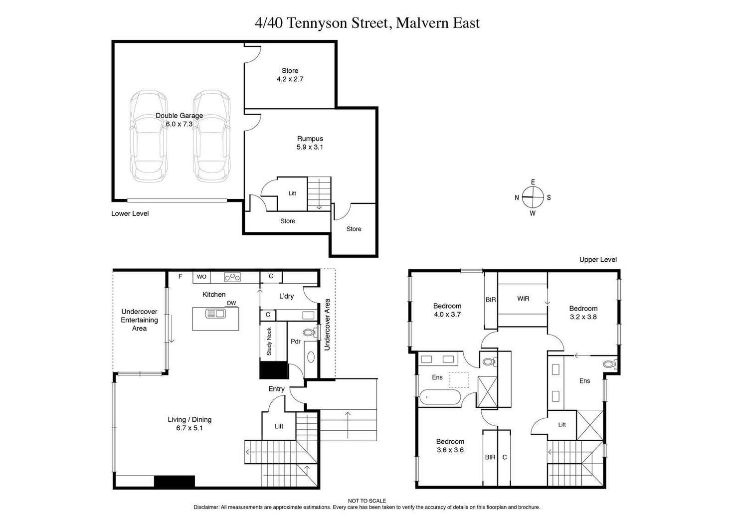 Floorplan of Homely townhouse listing, TH 1/40 Tennyson Street, Malvern East VIC 3145