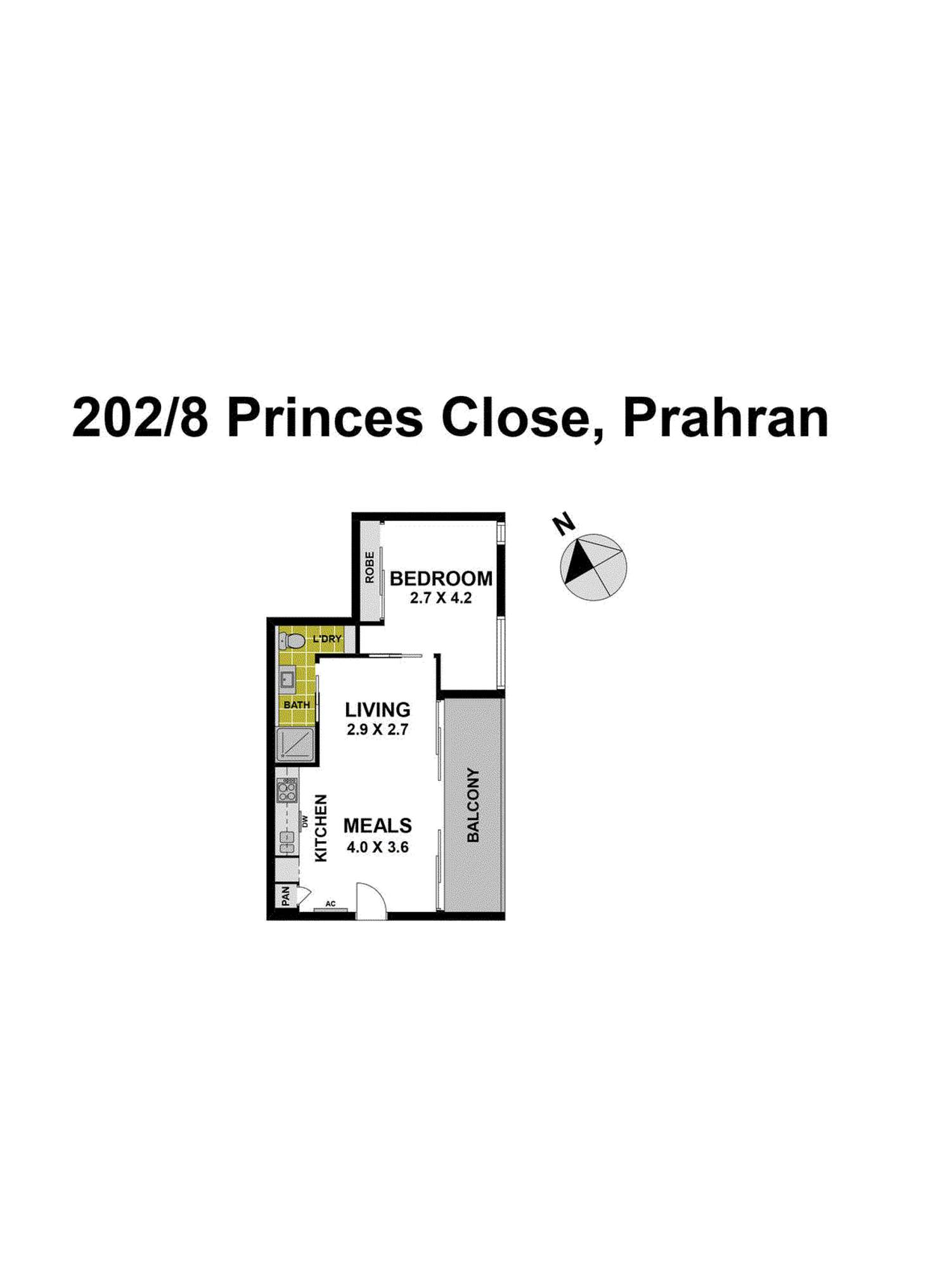 Floorplan of Homely apartment listing, 202/8 Princes Close, Prahran VIC 3181