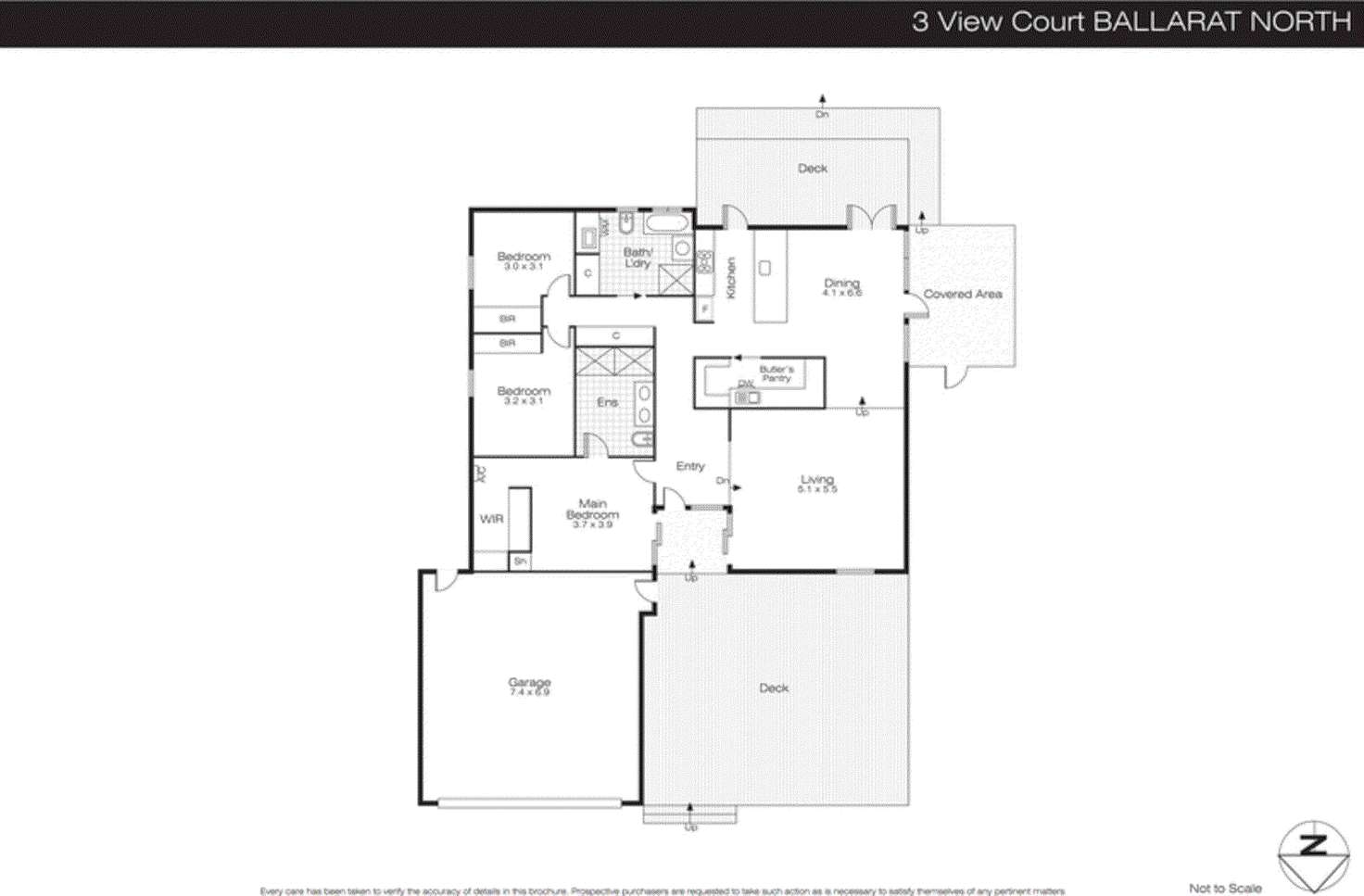 Floorplan of Homely house listing, 3 View Court, Ballarat North VIC 3350