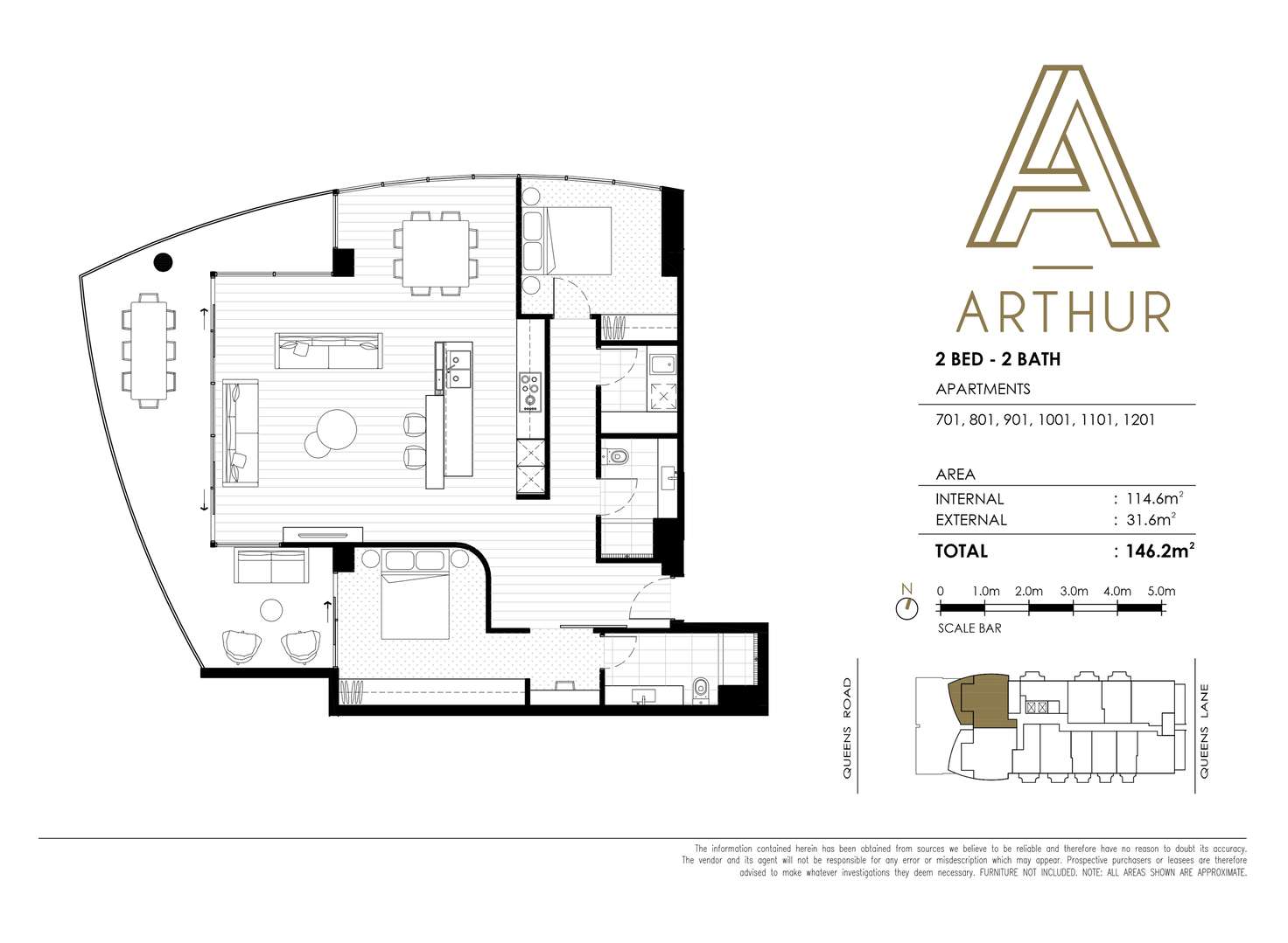 Floorplan of Homely apartment listing, 1001/14 Queens Road, Melbourne VIC 3004