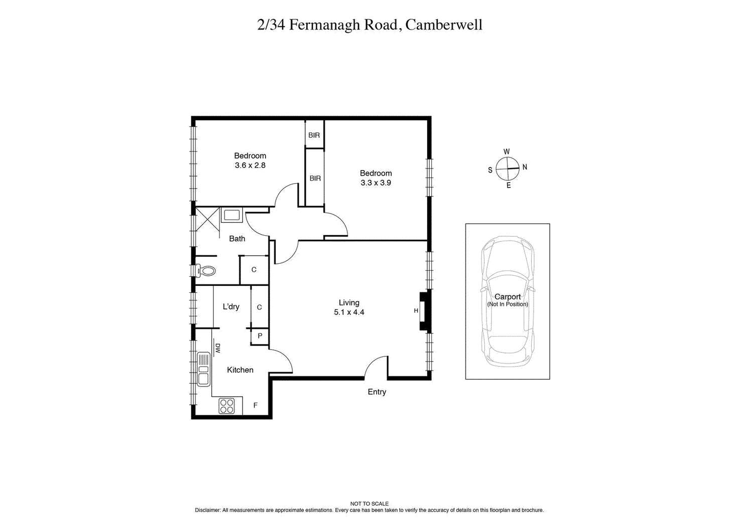 Floorplan of Homely apartment listing, 2/34 Fermanagh Road, Camberwell VIC 3124