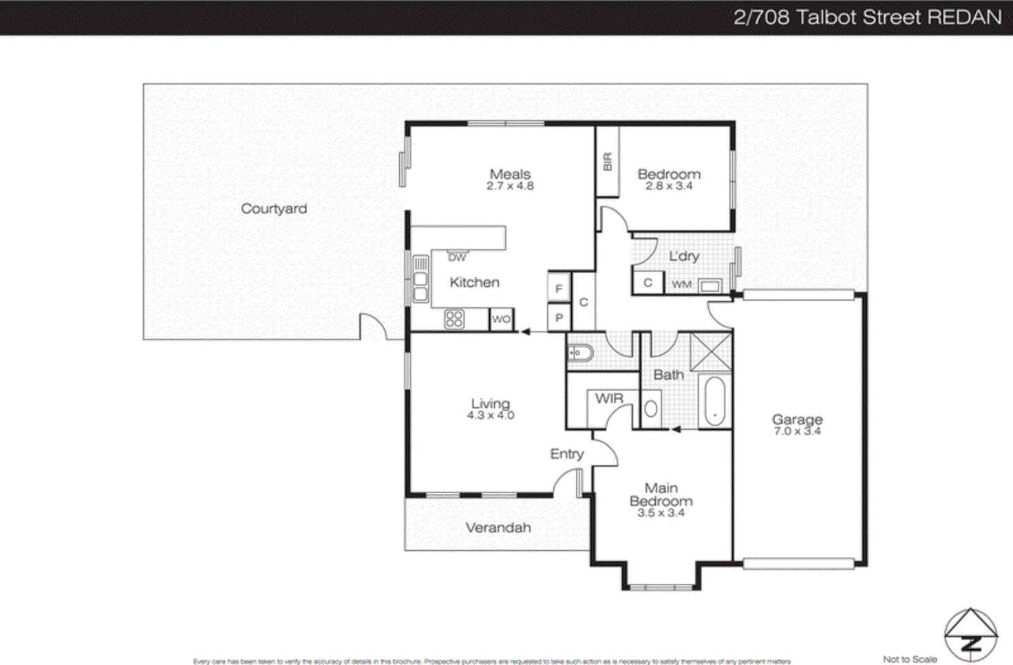 Floorplan of Homely house listing, 2/708 Talbot Street, Redan VIC 3350
