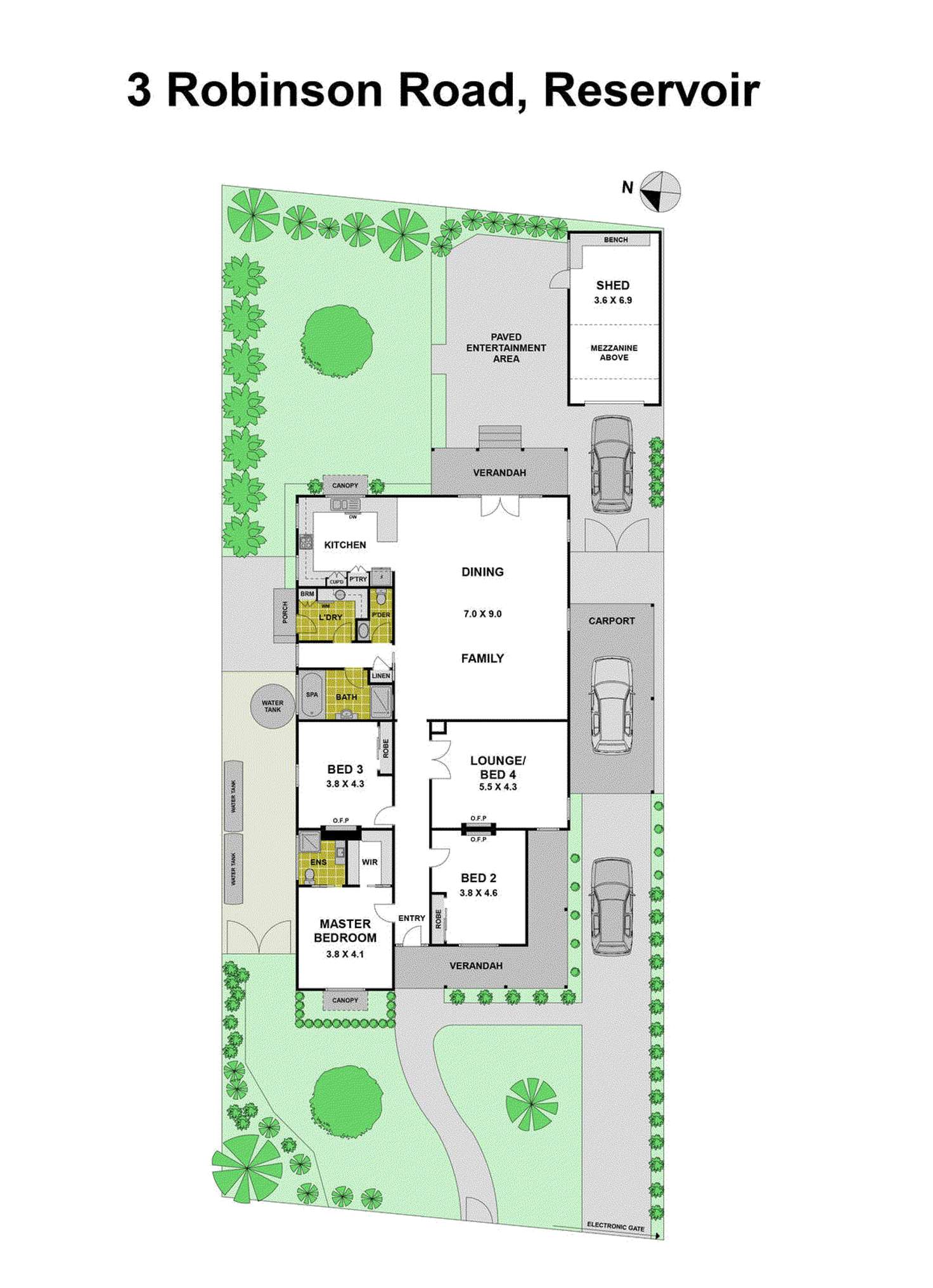 Floorplan of Homely house listing, 3 Robinson Road, Reservoir VIC 3073