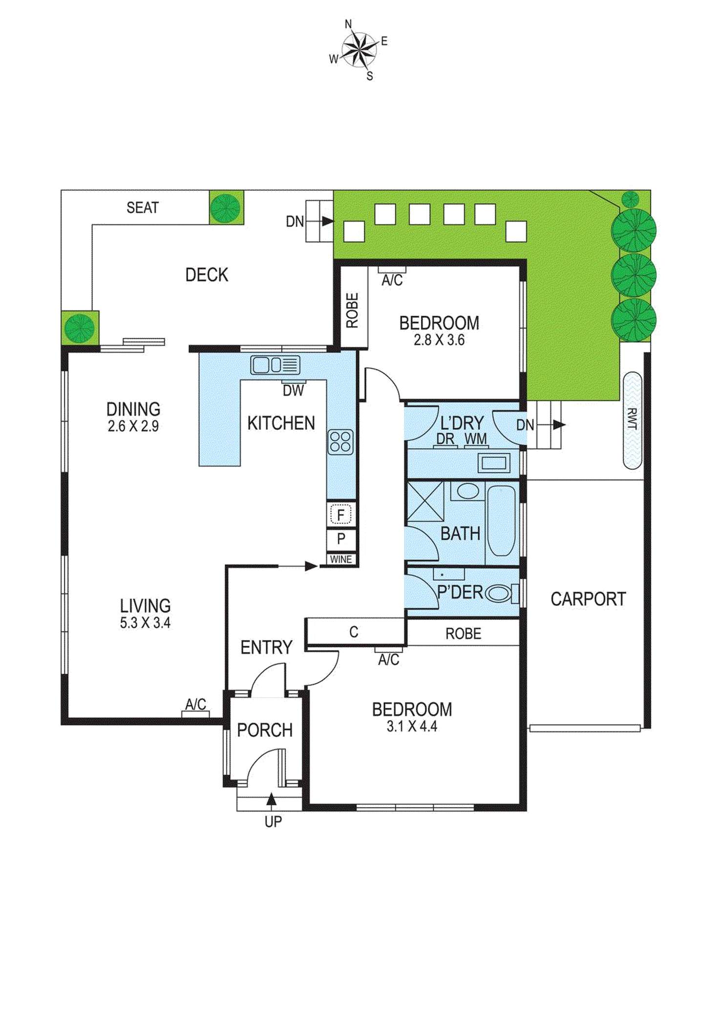 Floorplan of Homely unit listing, 1/10 Weeroona Road, Murrumbeena VIC 3163