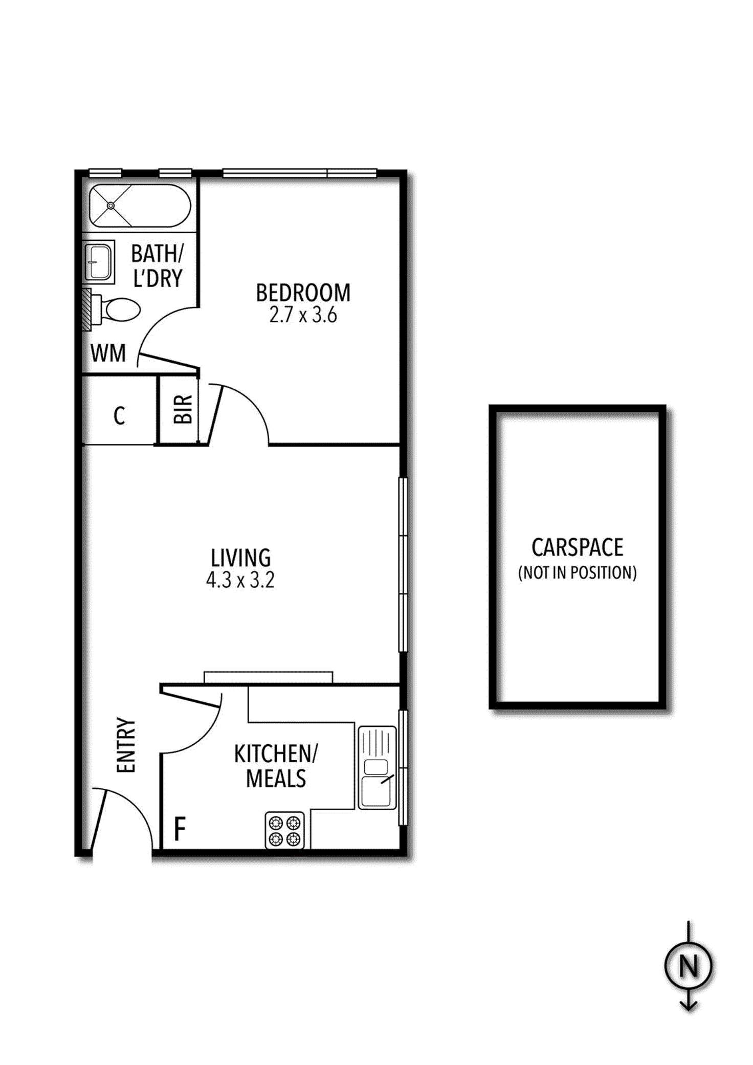 Floorplan of Homely apartment listing, 10/84 Dover Street, Flemington VIC 3031