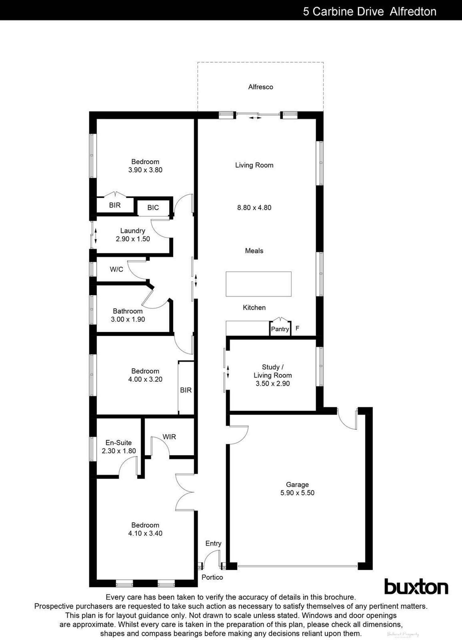 Floorplan of Homely house listing, 5 Carbine Drive, Alfredton VIC 3350