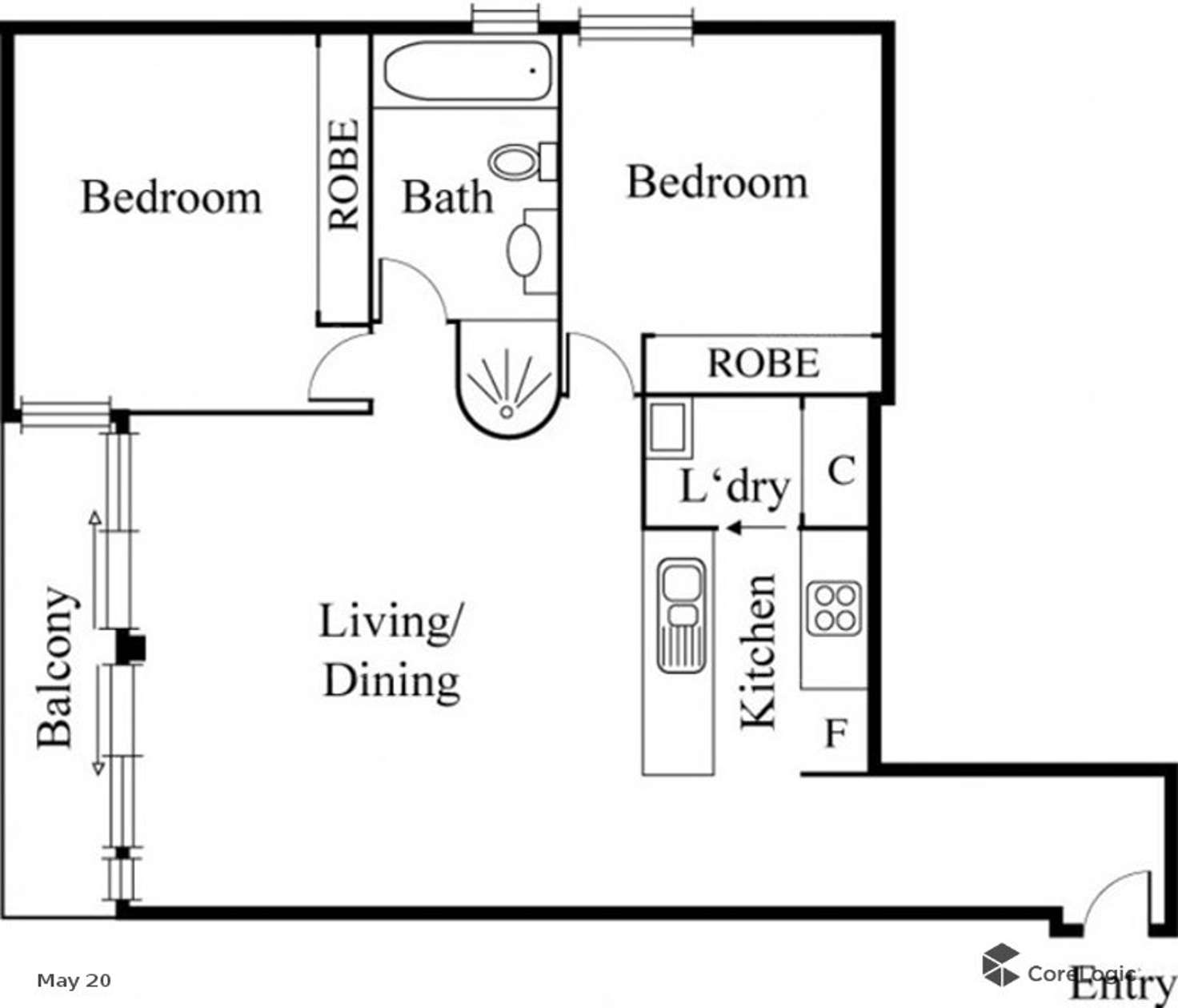 Floorplan of Homely apartment listing, 1006/118 Russell Street, Melbourne VIC 3000