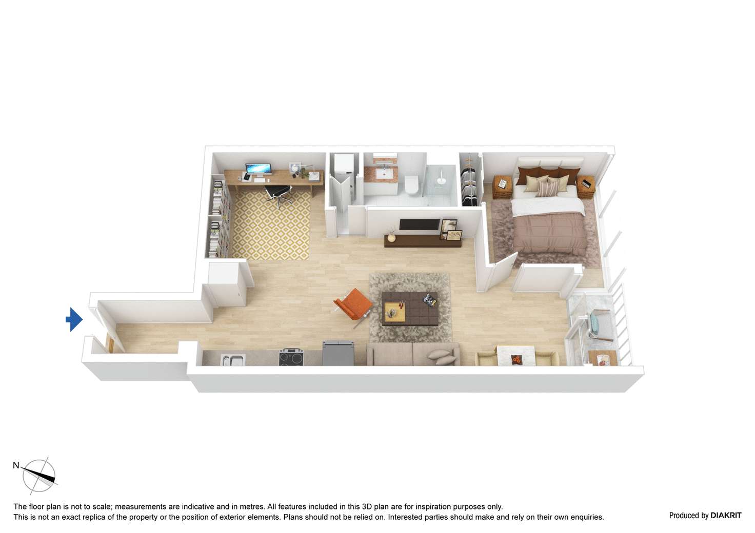 Floorplan of Homely apartment listing, 3210/601 Little Lonsdale Street, Melbourne VIC 3000