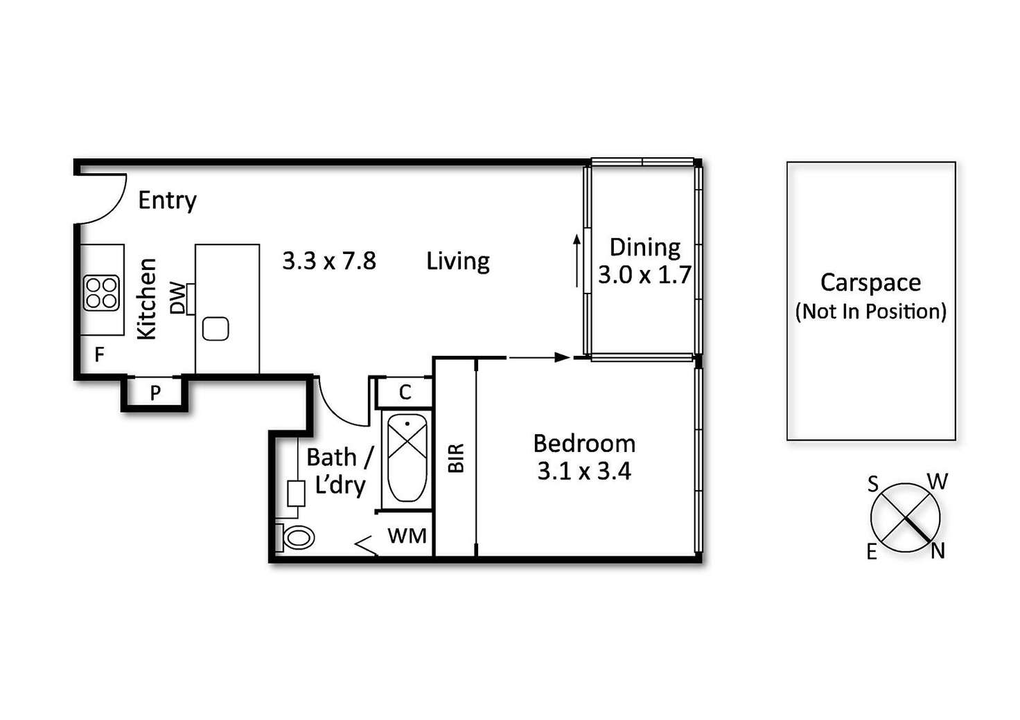 Floorplan of Homely apartment listing, 3109/63 Whiteman Street, Southbank VIC 3006
