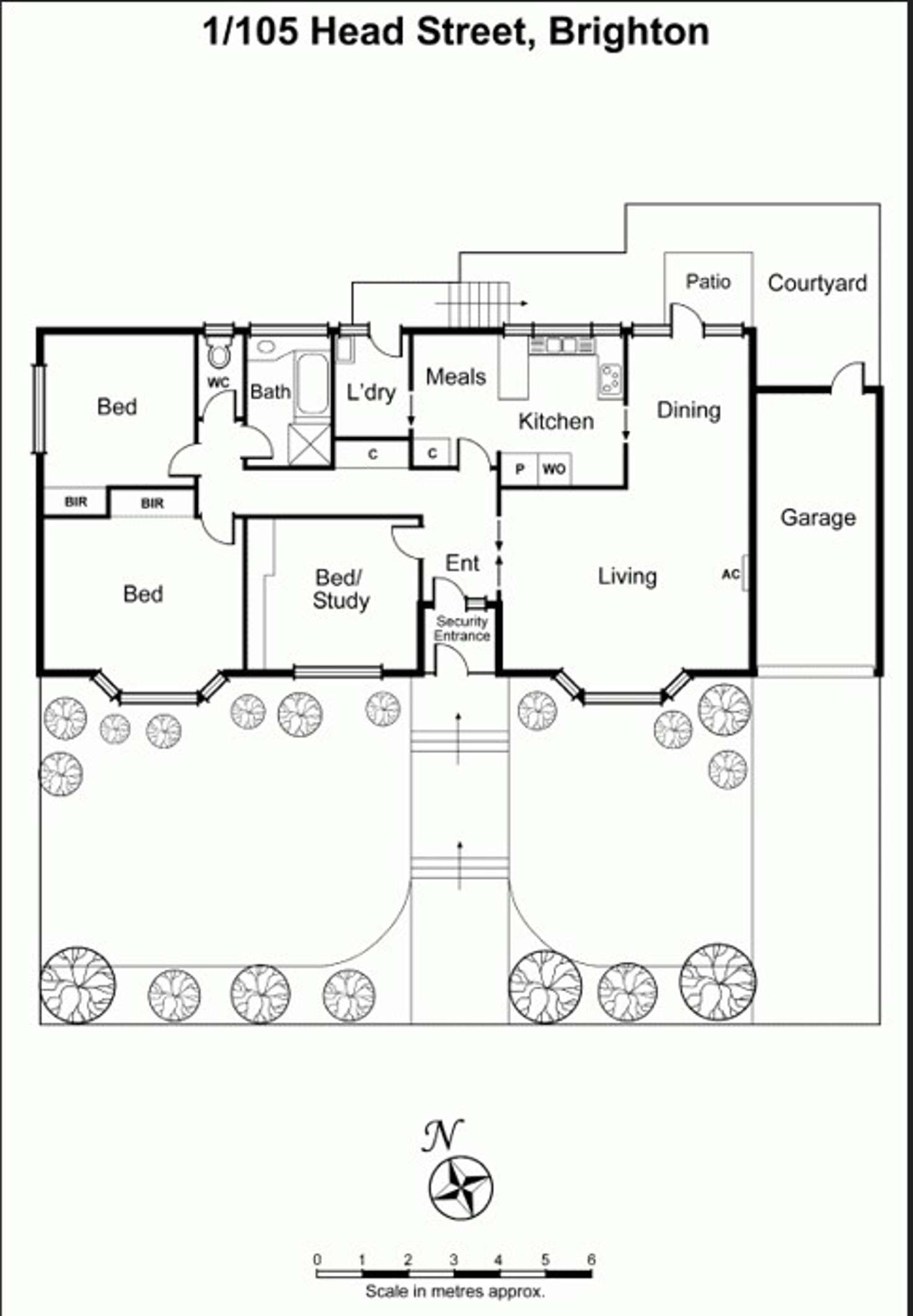 Floorplan of Homely townhouse listing, 1/105 Head Street, Brighton VIC 3186