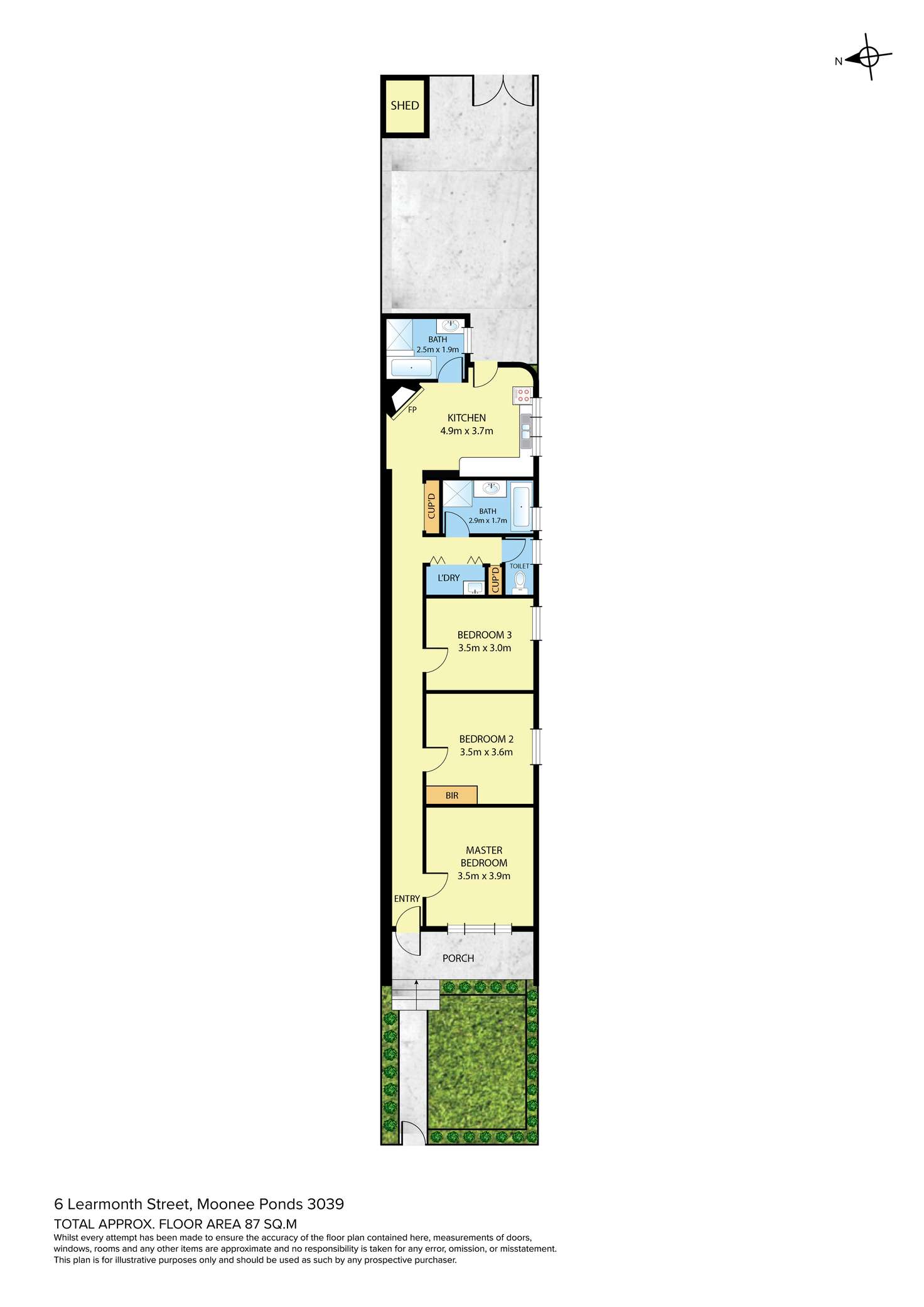 Floorplan of Homely house listing, 6 Learmonth Street, Moonee Ponds VIC 3039