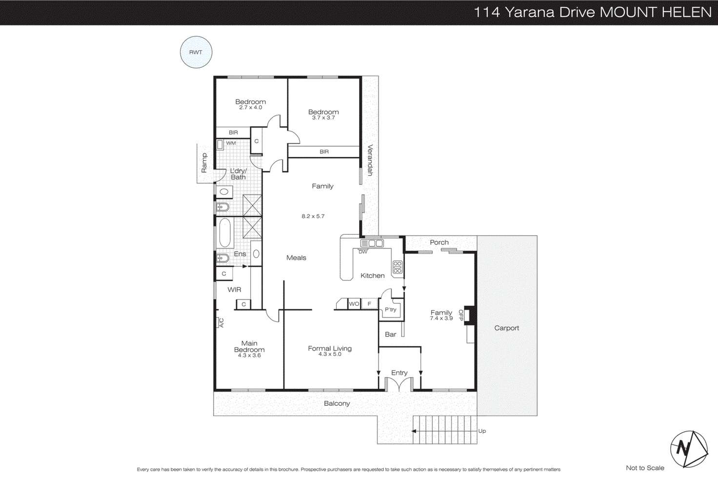 Floorplan of Homely house listing, 114 Yarana Drive, Mount Helen VIC 3350