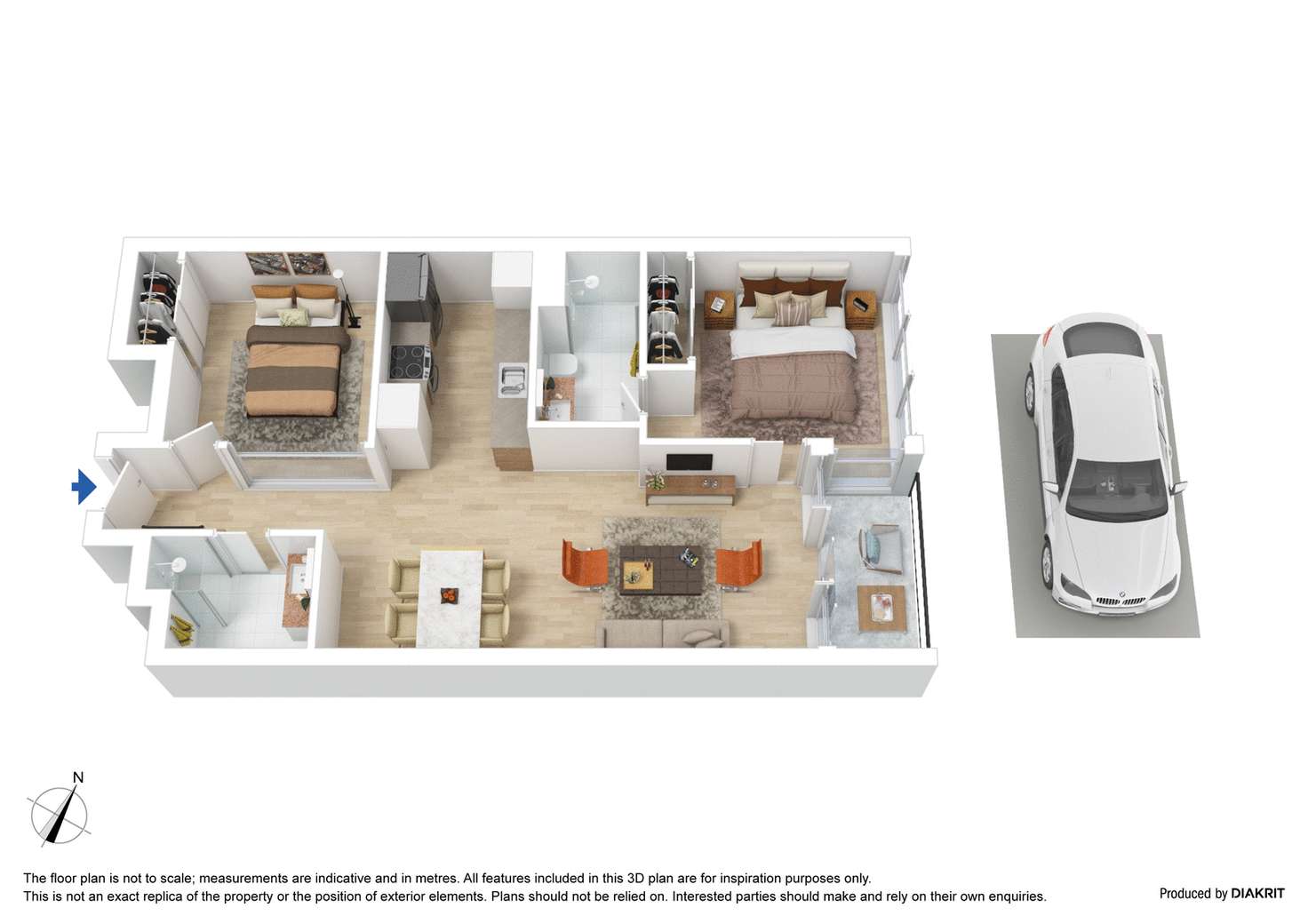 Floorplan of Homely apartment listing, 1811/618 Lonsdale Street, Melbourne VIC 3000