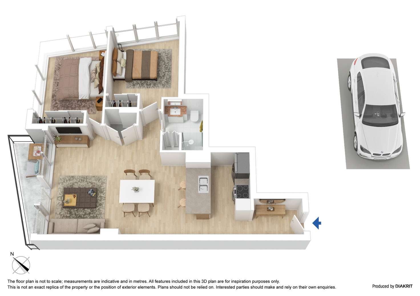 Floorplan of Homely apartment listing, 2709/180 City Road, Southbank VIC 3006