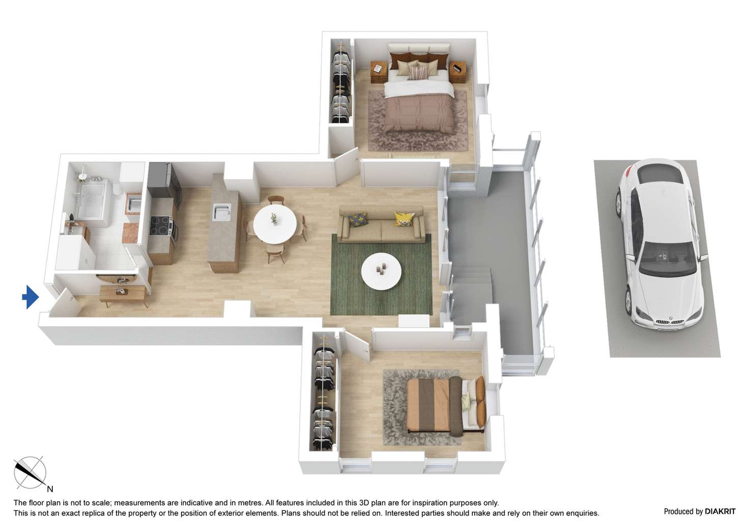 Floorplan of Homely apartment listing, 7/79 Whiteman Street, Southbank VIC 3006